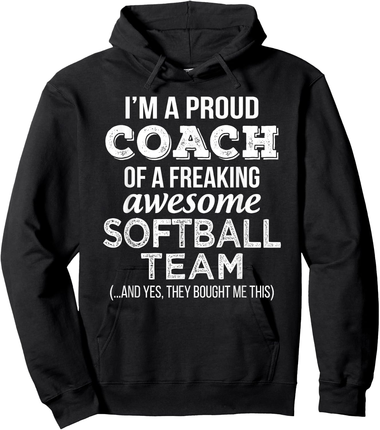 Softball Coach T Shirt Funny Thank You Appreciation Gift Hoodie - Hoodie | Black
