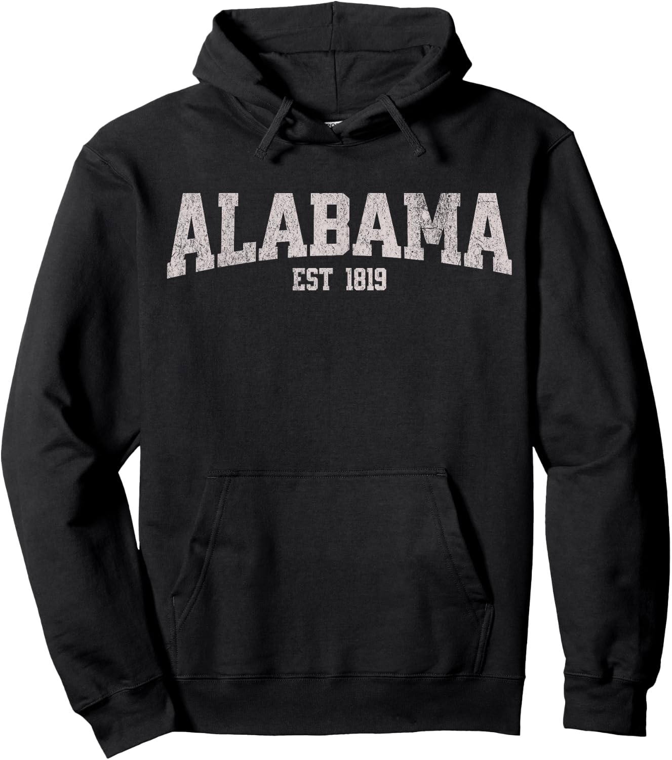 Classic Alabama Print Retro Varsity Vintage Alabama Hoodie - Hoodie | Black