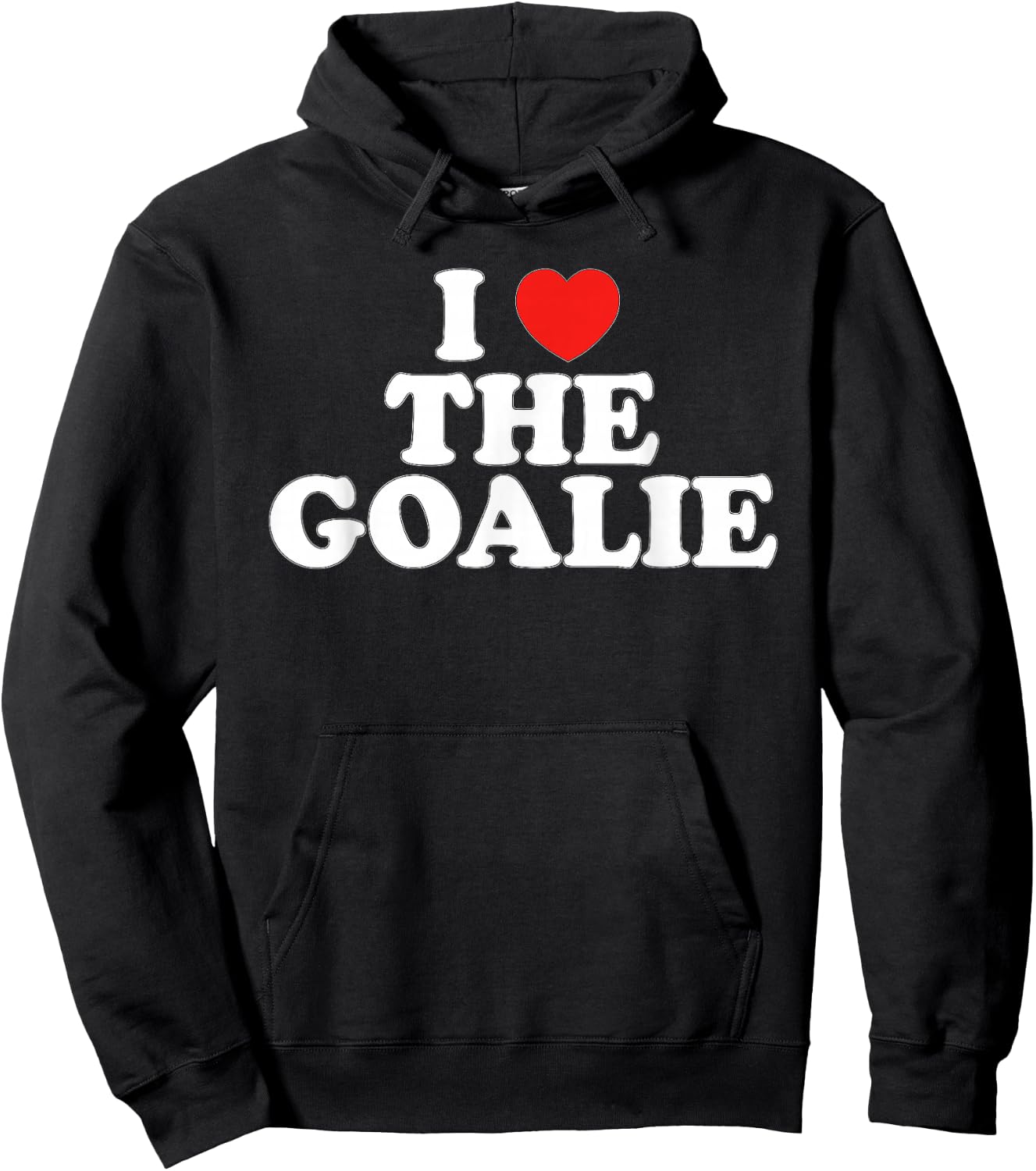 I Love The Goalie Heart Soccer Hockey Sport Goalie Hoodie - Hoodie | Black