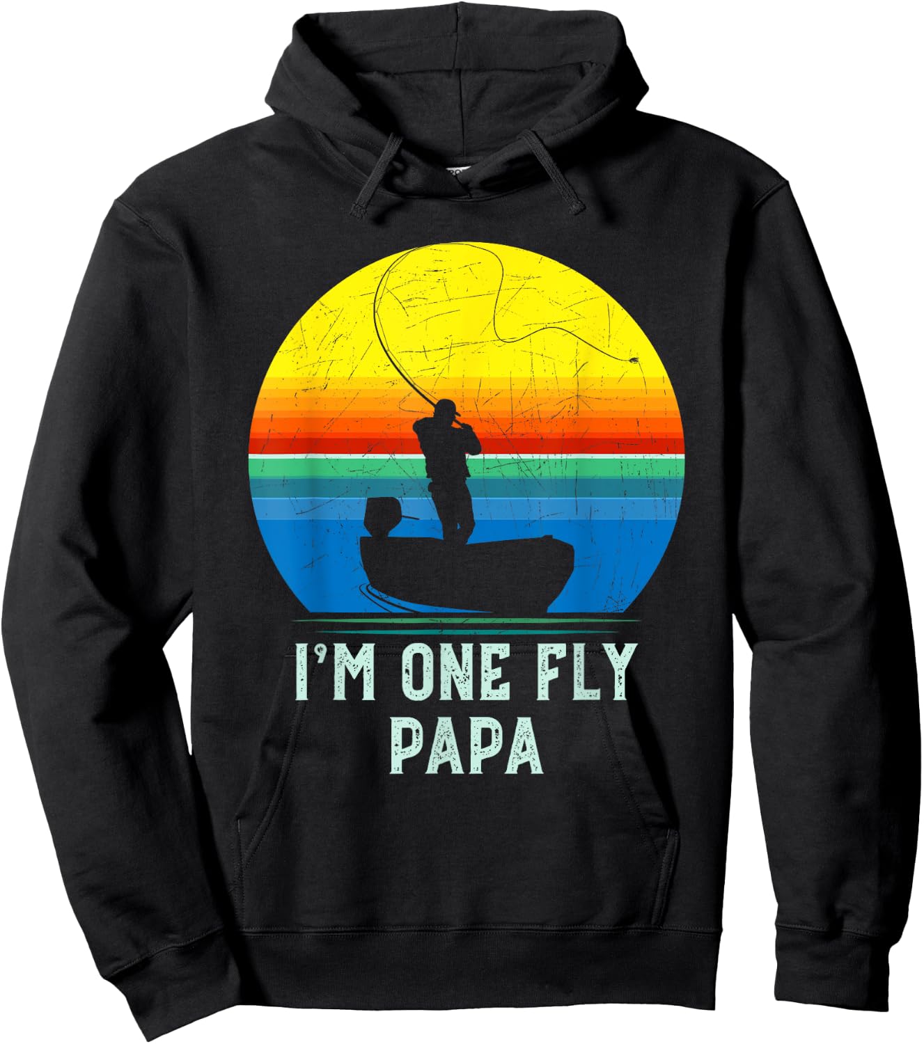 Fly Fishing Gift Dad-Papa-Father- Fly Fishing Hoodie - Hoodie | Black