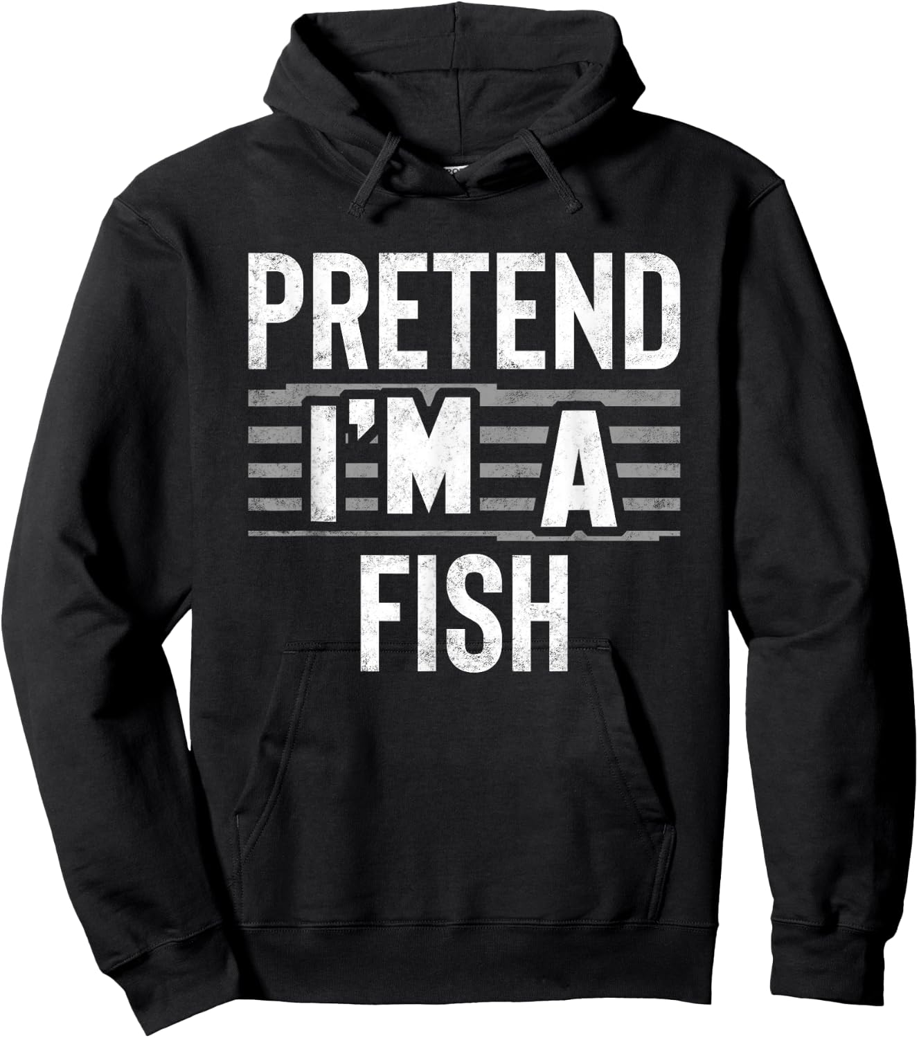 Pretend I'm A Fish Funny Halloween Costume Gift Hoodie - Hoodie | Black