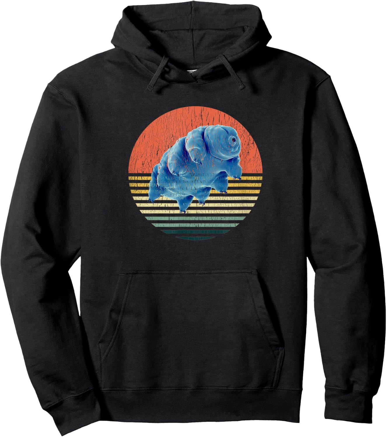 Tardigrade Vintage Retro Microbiology Gift Water Bear Hoodie - Hoodie | Black