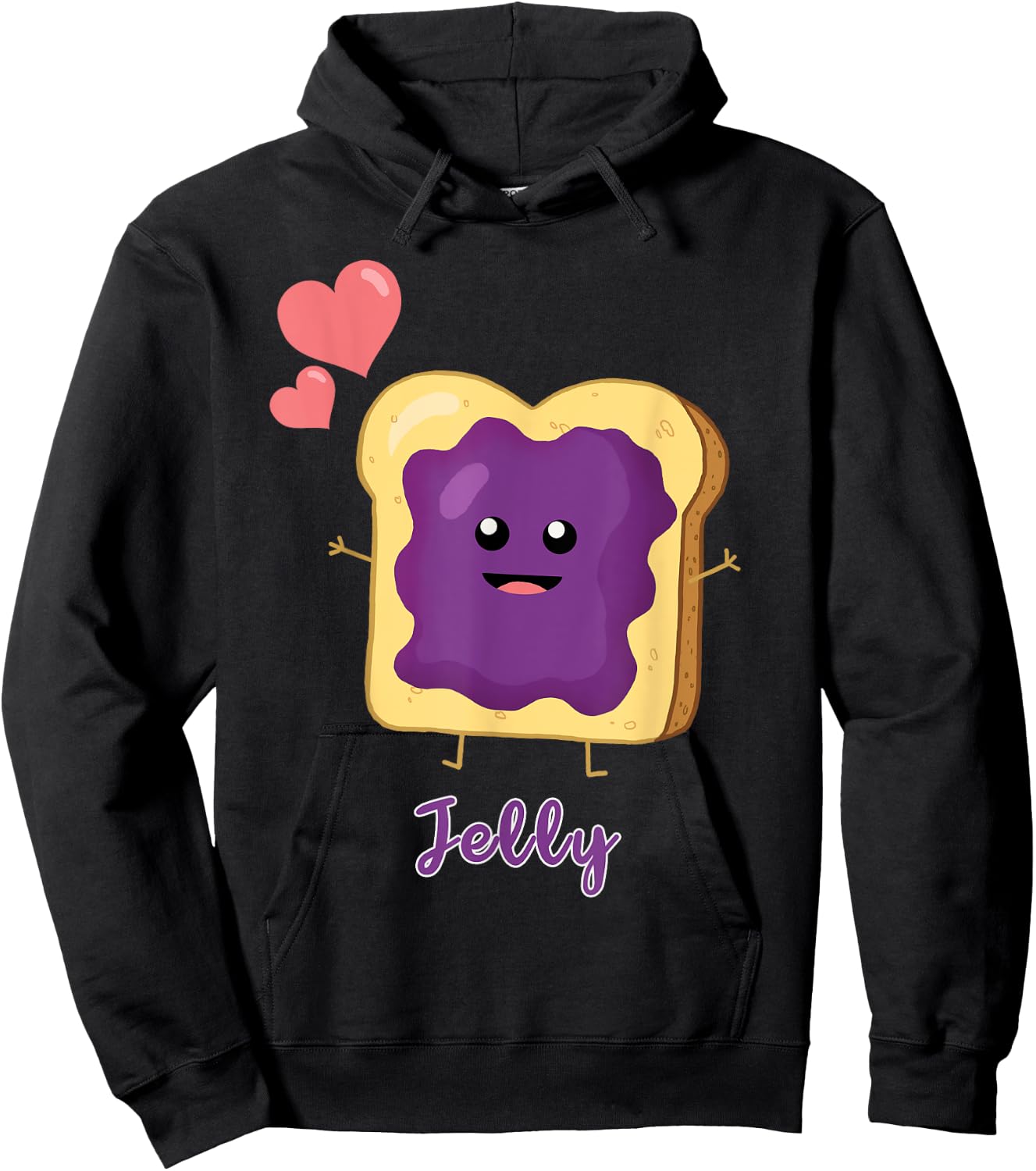 Matching Best Friend Jelly PB&J Hoodie - Hoodie | Black