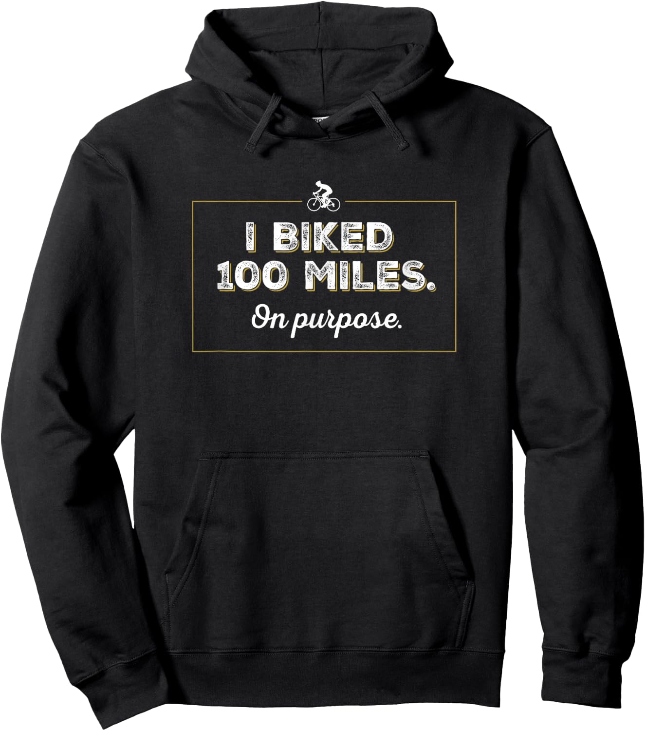 Funny I biked 100 miles on purpose cycling Hoodie - Hoodie | Black
