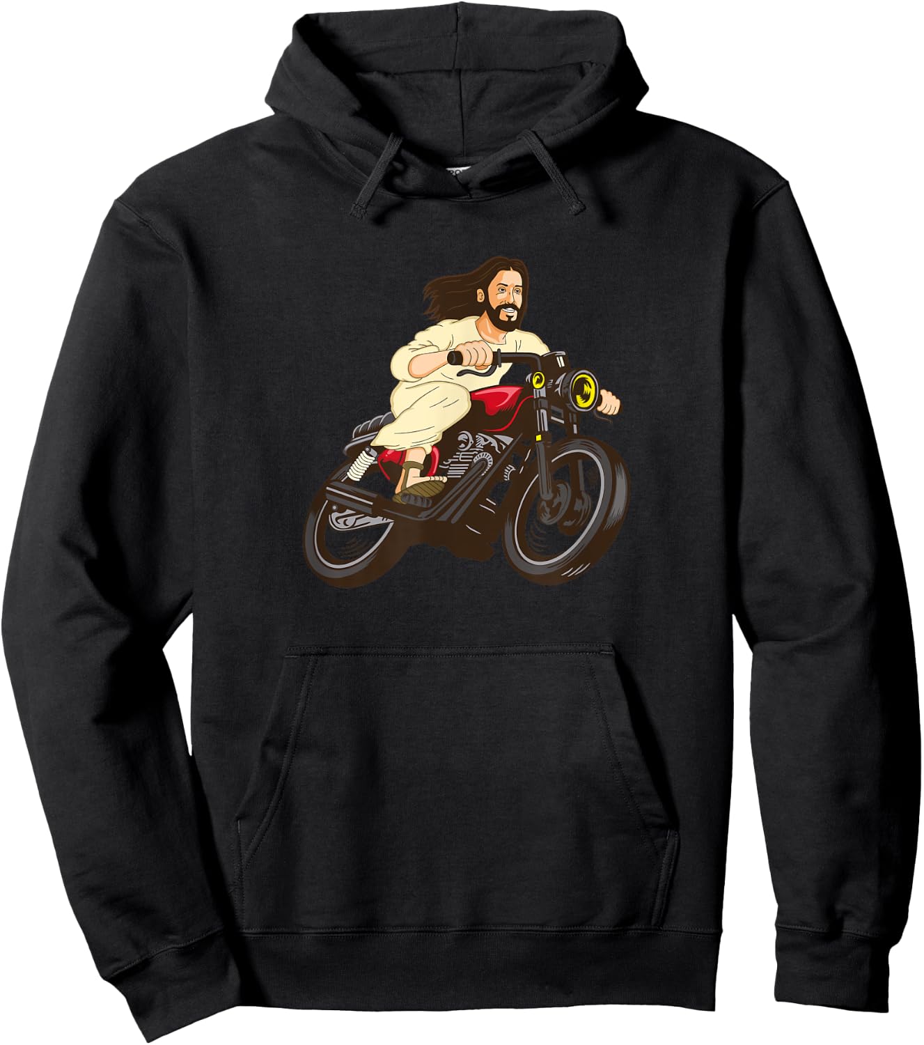 Christ on a Motorcycle Lord Jesus God Church Gift Hoodie - Hoodie | Black