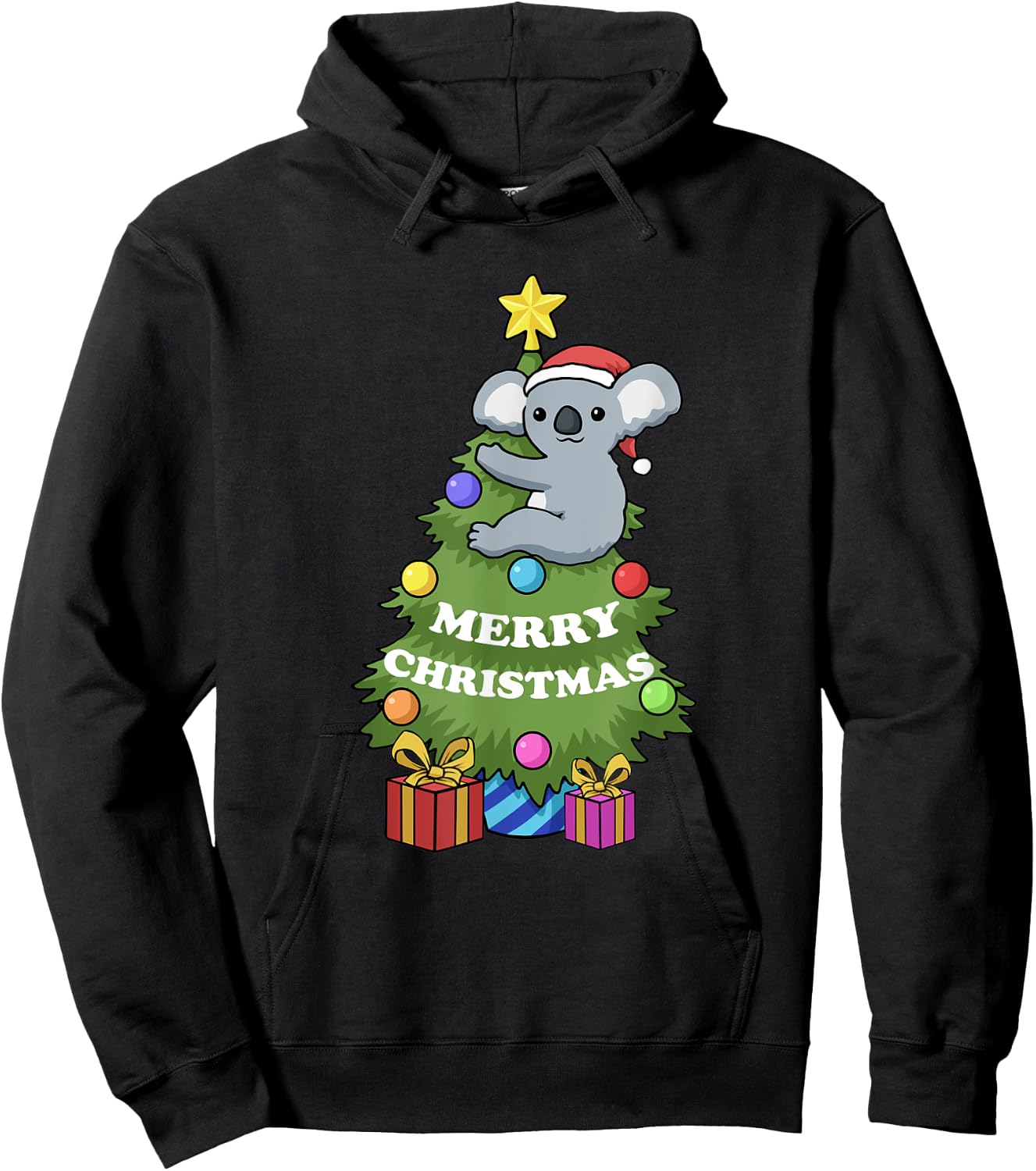 Koala Christmas Tree Hoodie - Hoodie | Black