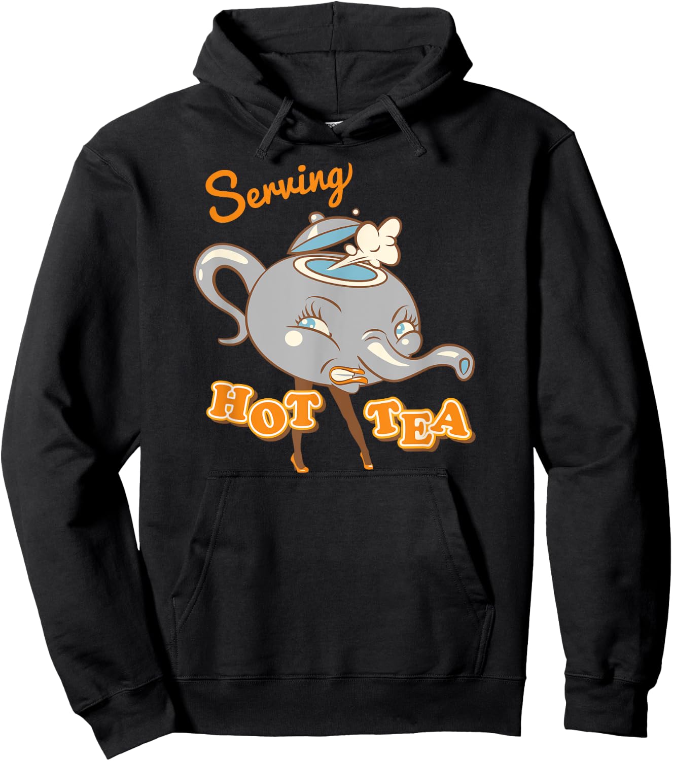 Now Serving Hot Tea - Funny Spill the Tea Hoodie - Hoodie | Black