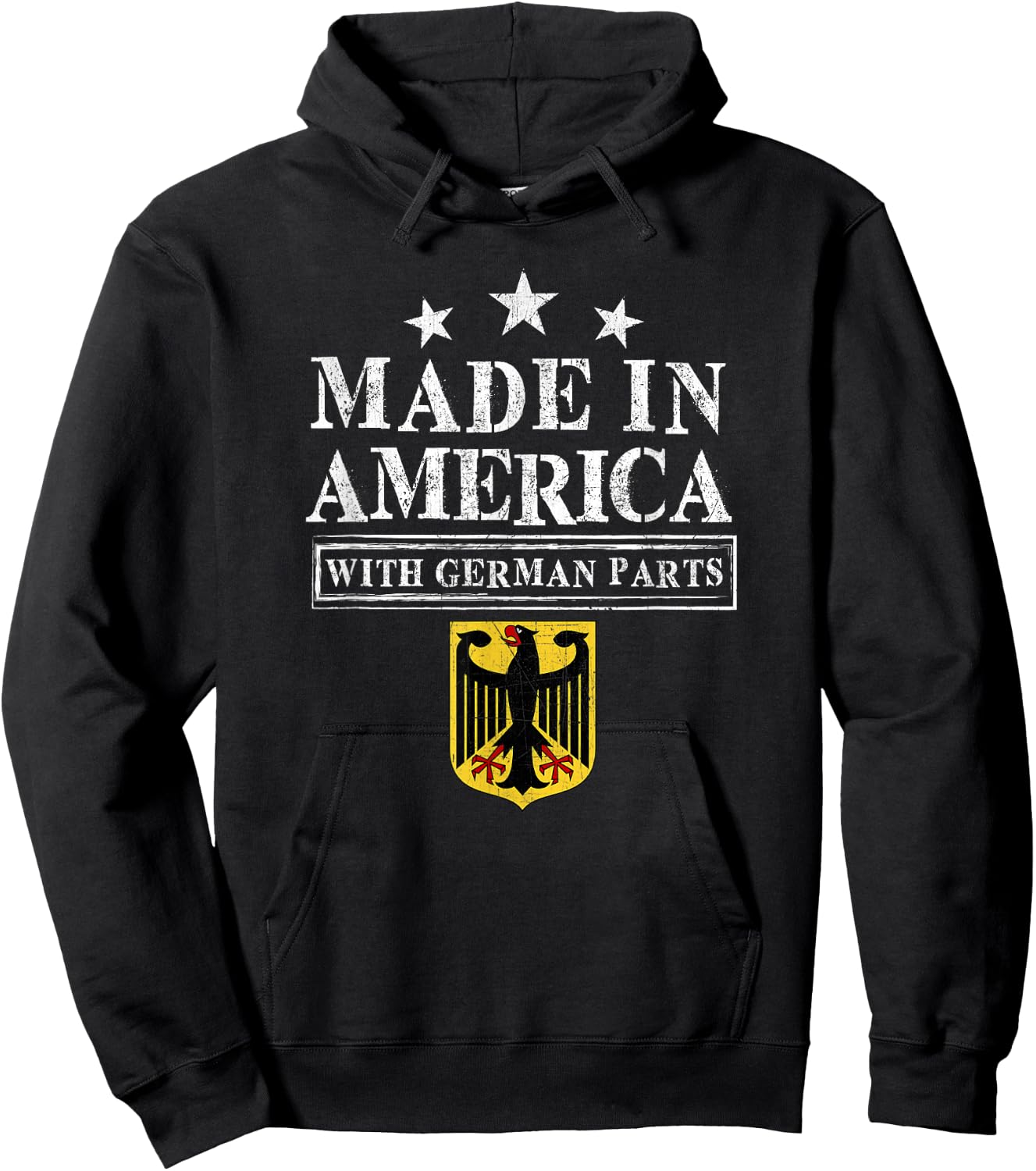 Made In America With German Parts - Proud Immigrant Germany Hoodie - Hoodie | Black