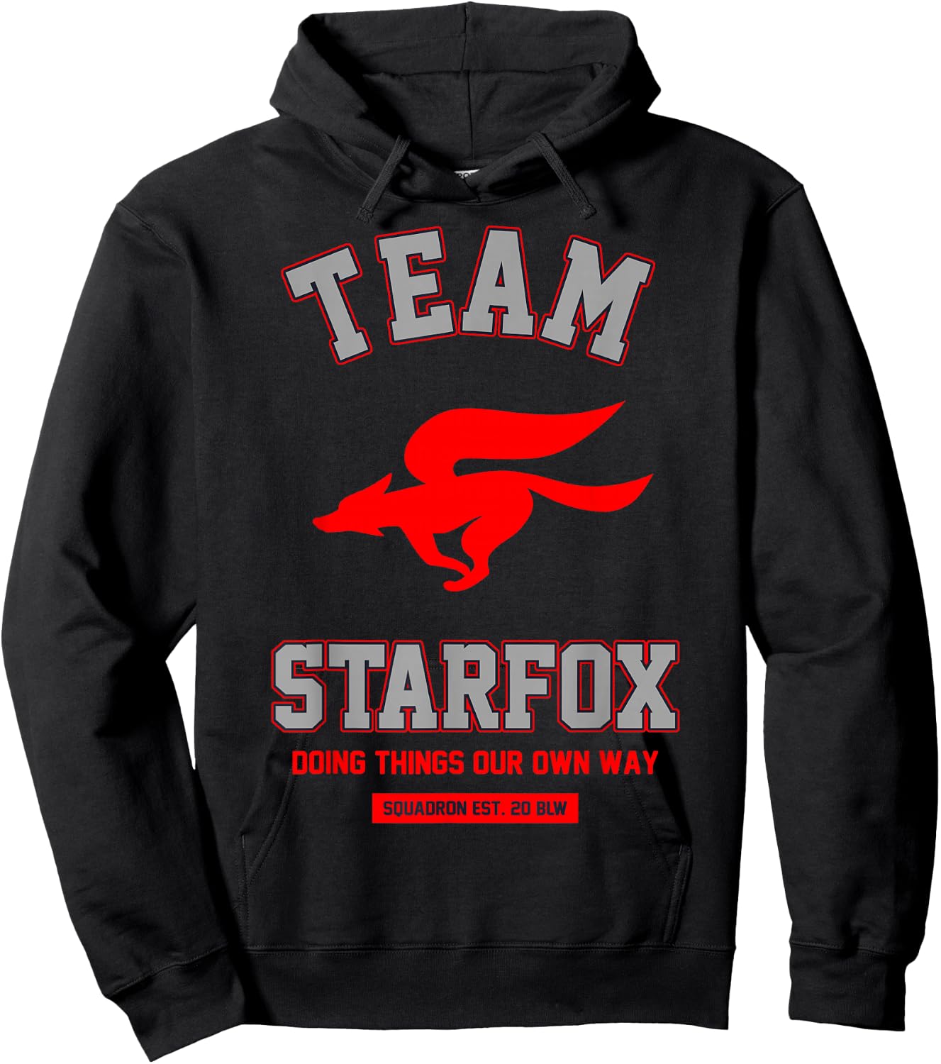 Star Fox Team Red Logo Poster Style Graphic Hoodie - Hoodie | Black