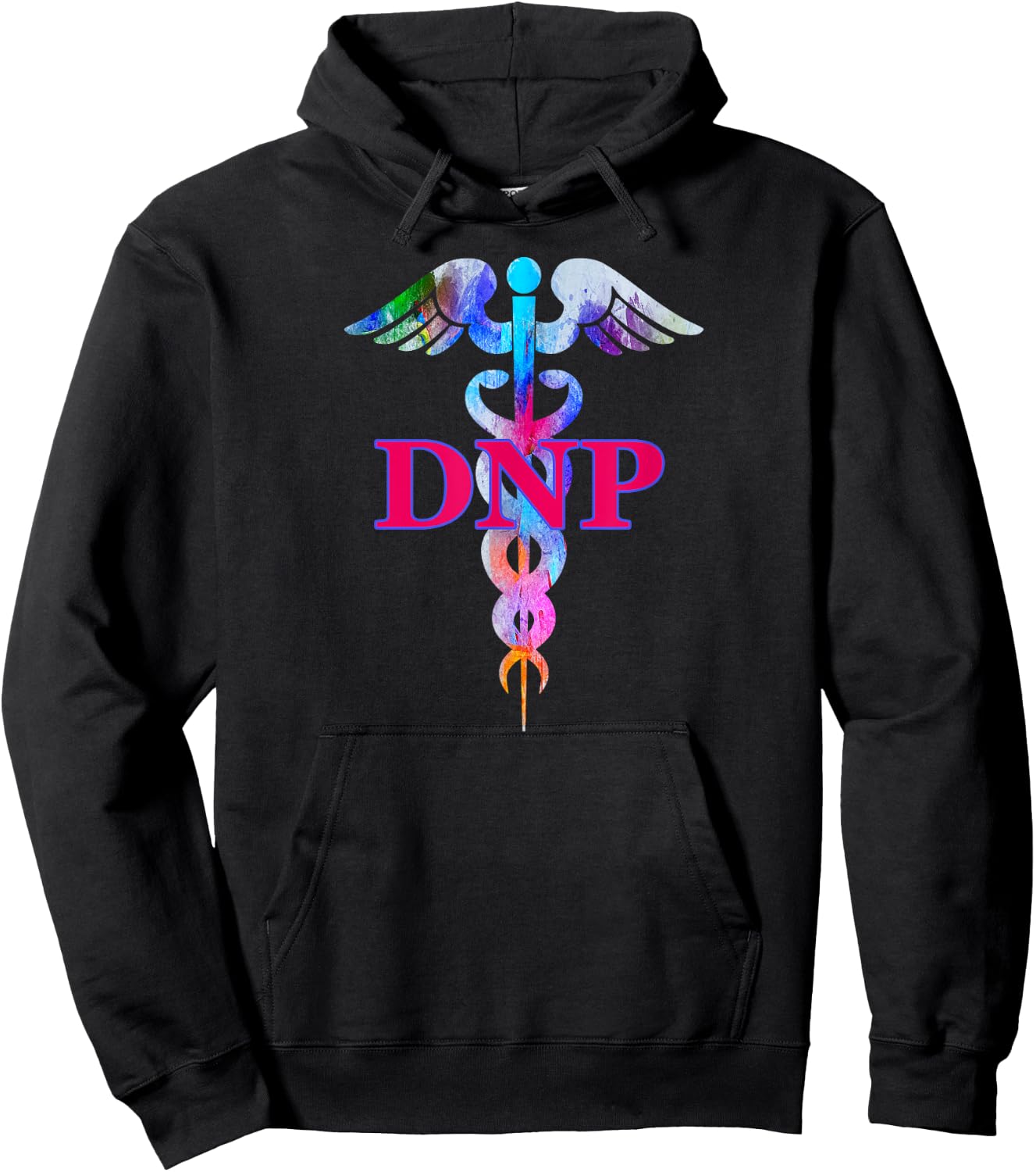 Doctor Of Nursing Practice DNP Caduceus Gift Hoodie - Hoodie | Black
