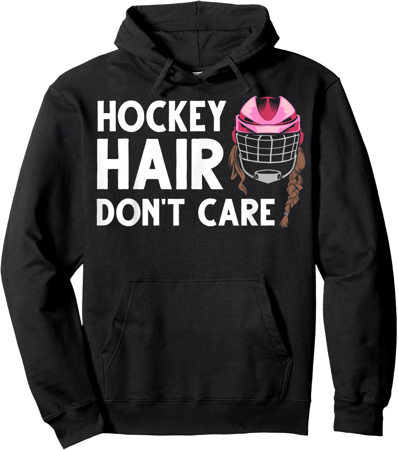 Funny Ice Hockey Design Girls Ice Hockey Lover Hoodie - Hoodie | Black