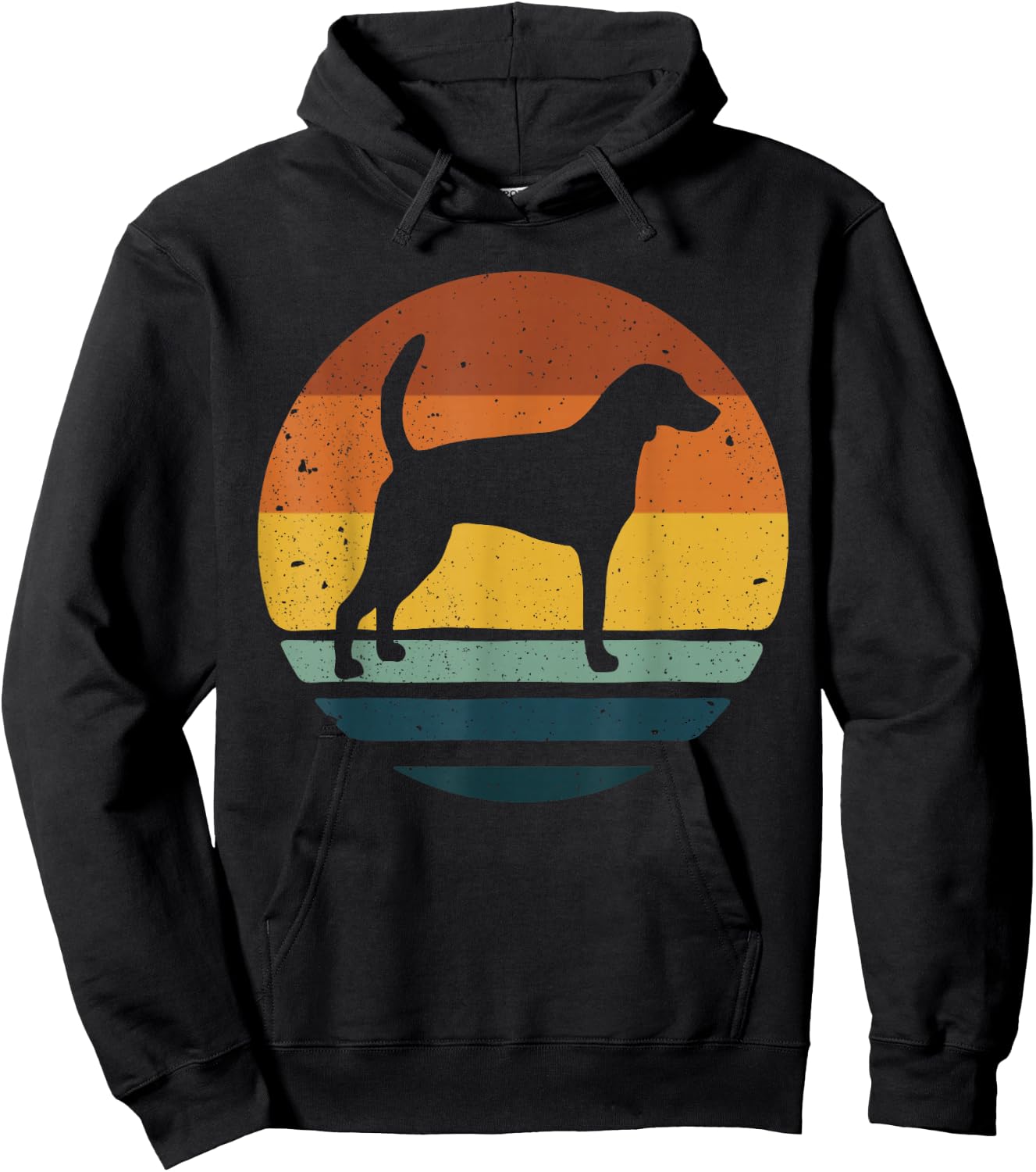 American Foxhound Vintage Retro Dog Gift Hoodie - Hoodie | Black