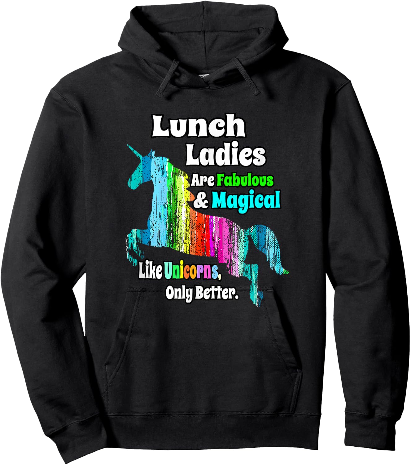 School Lunch Ladies Unicorn Hoodie - Hoodie | Black