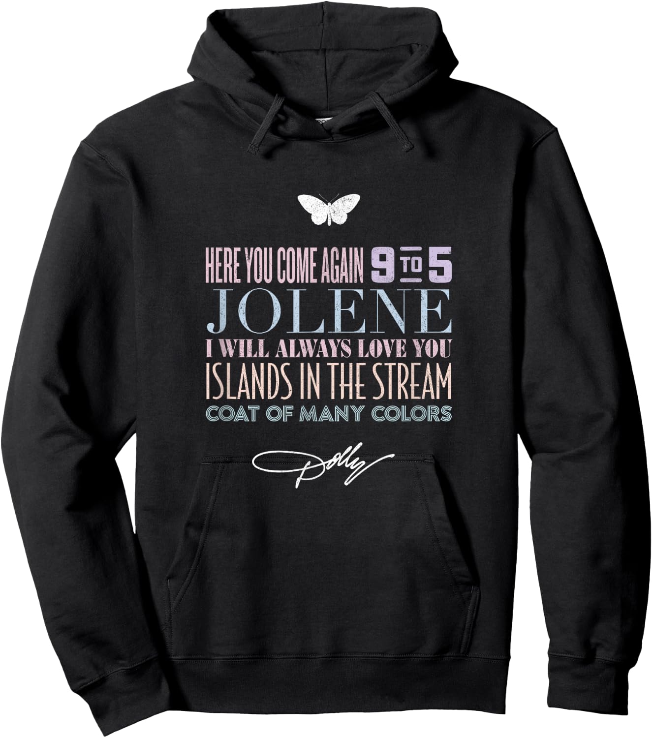 Dolly Parton Greatest Hits Adults Black Cotton Polyester Short Sleeve Small Hoodie - Hoodie | Black