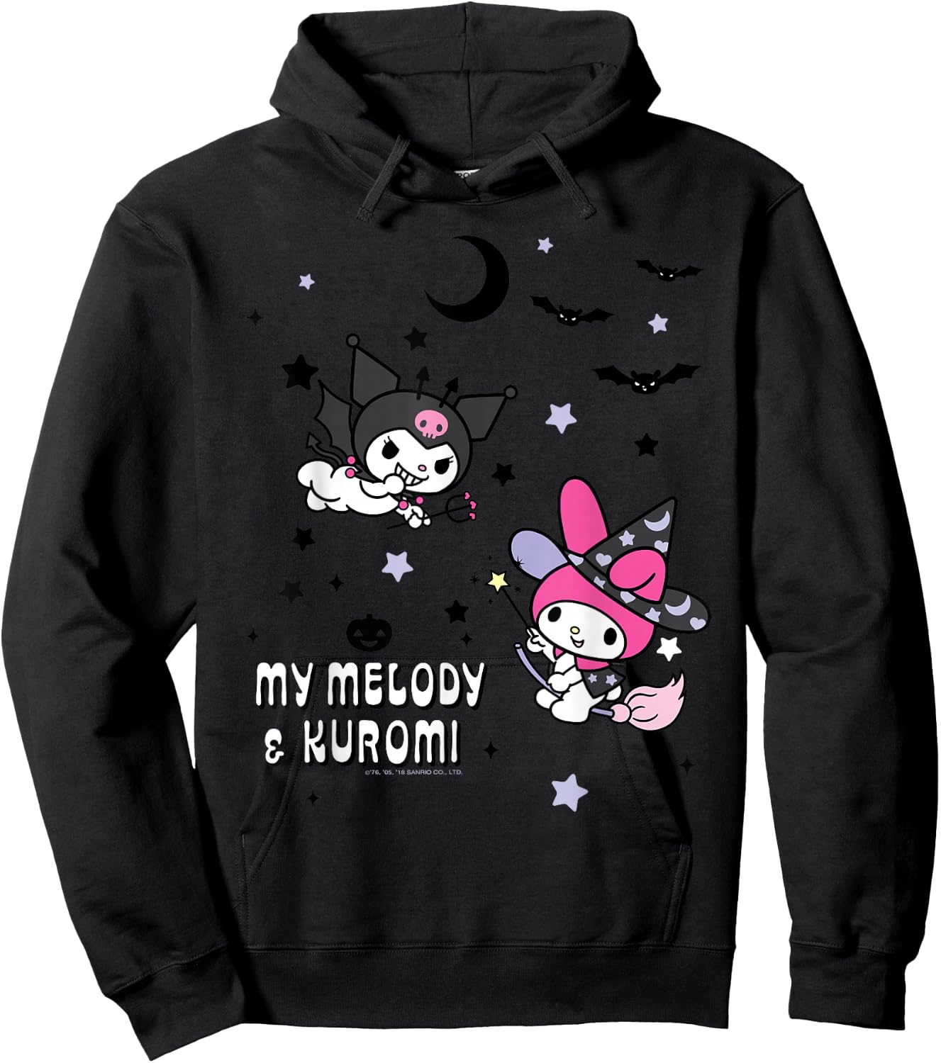 My Melody and Kuromi Halloween Shirt Hoodie - Hoodie | Black