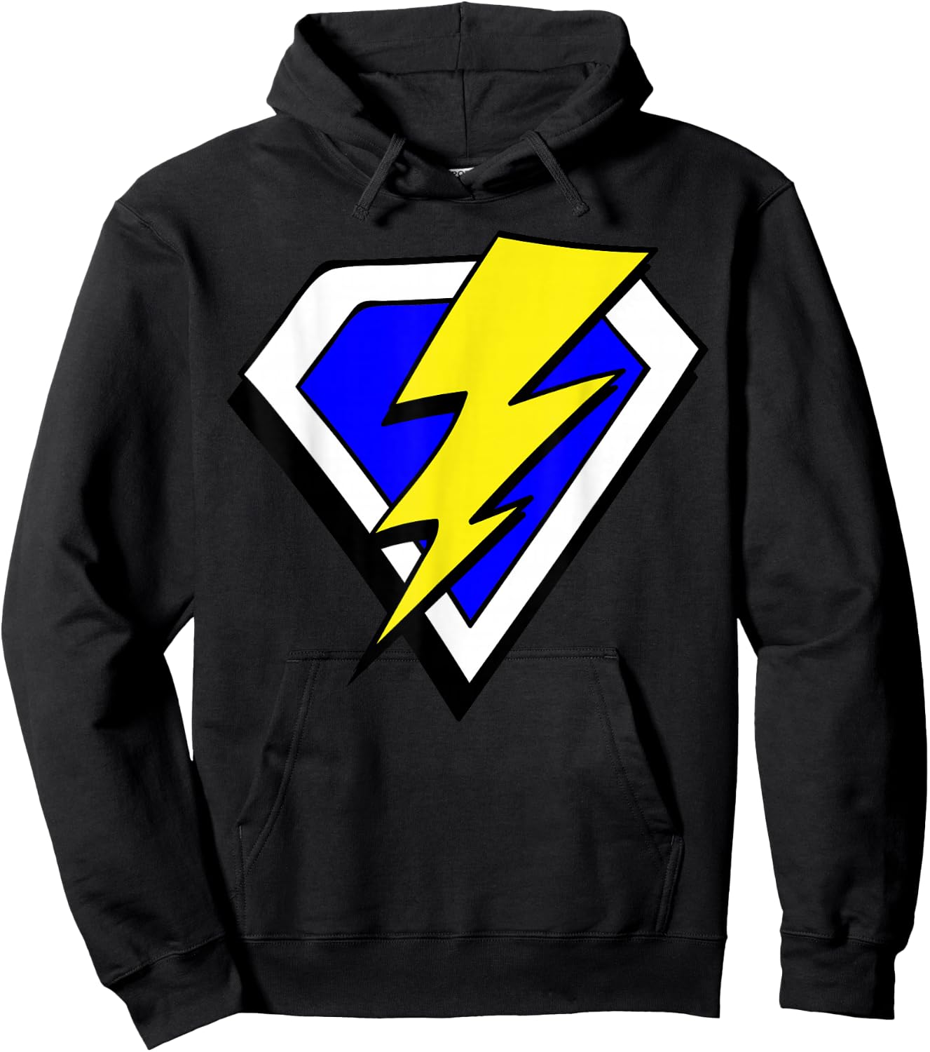 Superhero Lightning Bolt Hero T Shirt Hoodie - Hoodie | Black