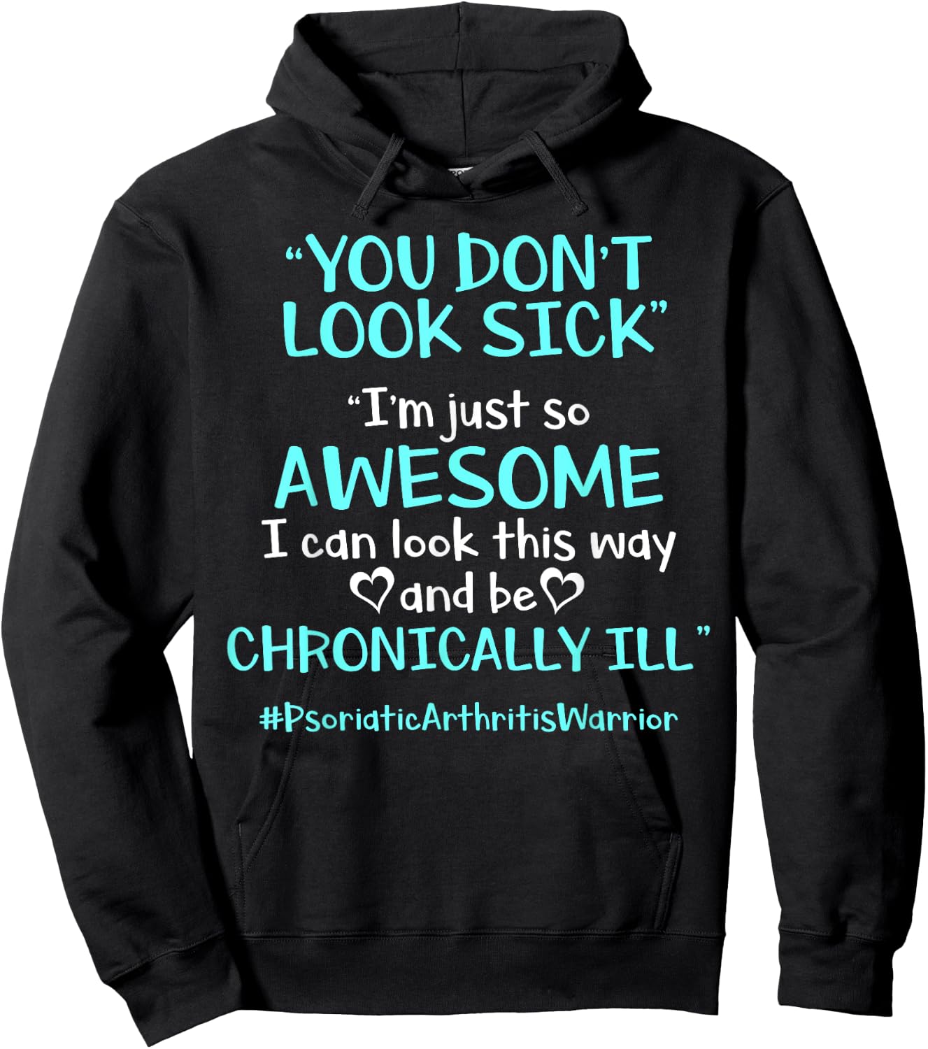 PSA Psoriatic Arthritis Awesome Warrior Awareness Hoodie - Hoodie | Black
