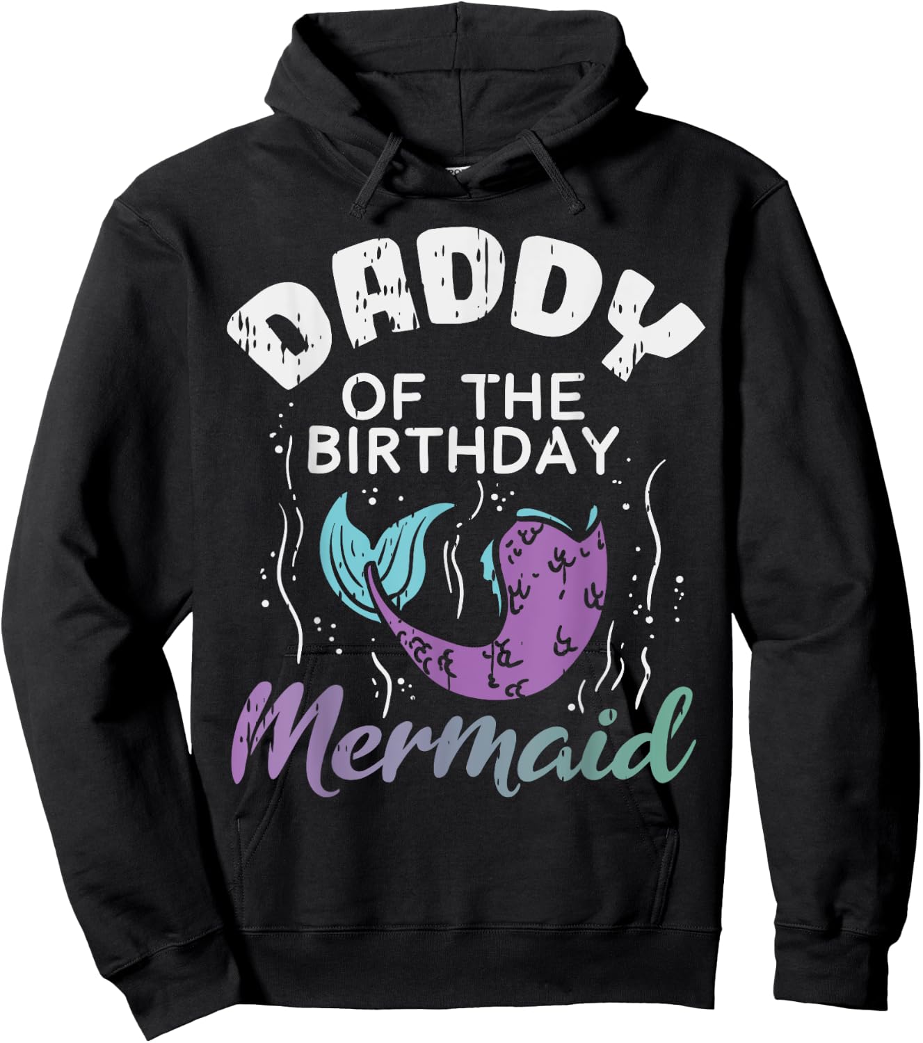 Daddy Of The Birthday Mermaid Family Matching Party Dad Gift Hoodie - Hoodie | Black