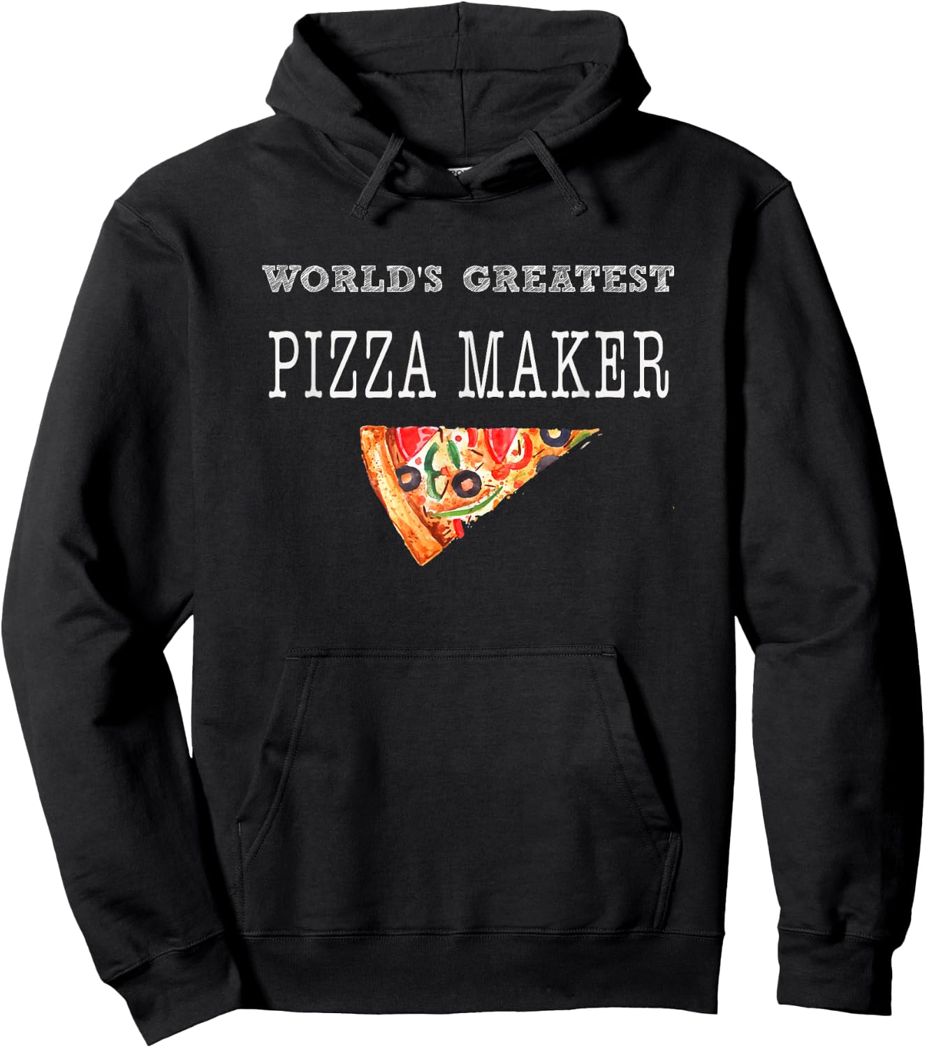 World's Greatest Pizza Maker Shirt Best Pizza Baker Gift Hoodie - Hoodie | Black