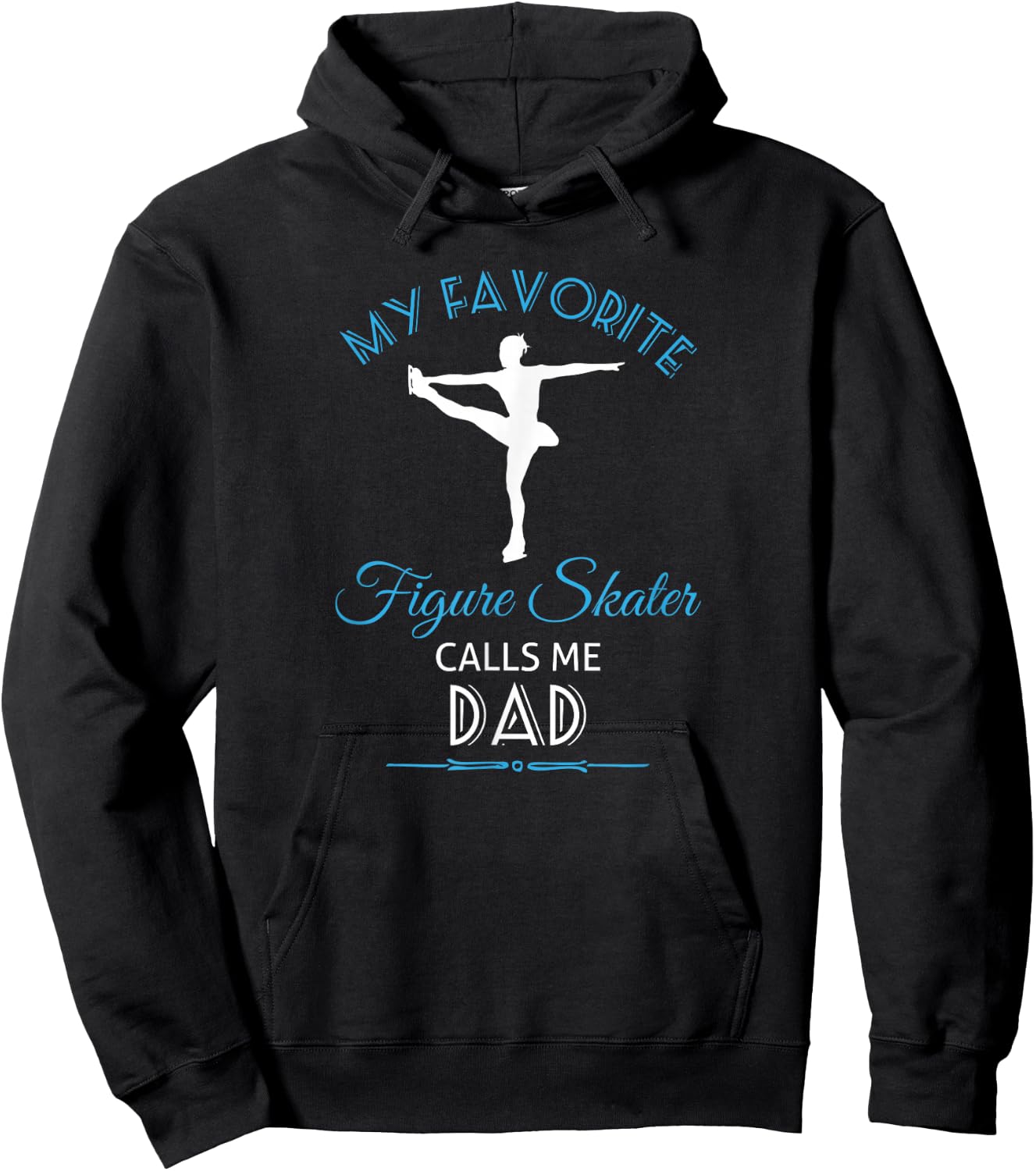 Ice Skating Dad T Shirt for Proud Father - Figure Skate Hoodie - Hoodie | Black