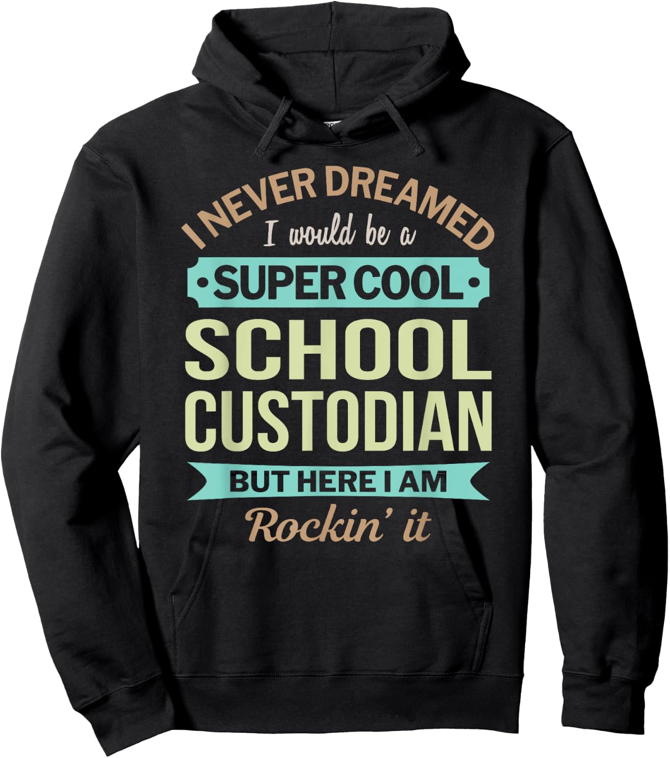 School Custodian Gift Funny Appreciation Hoodie - Hoodie | Black