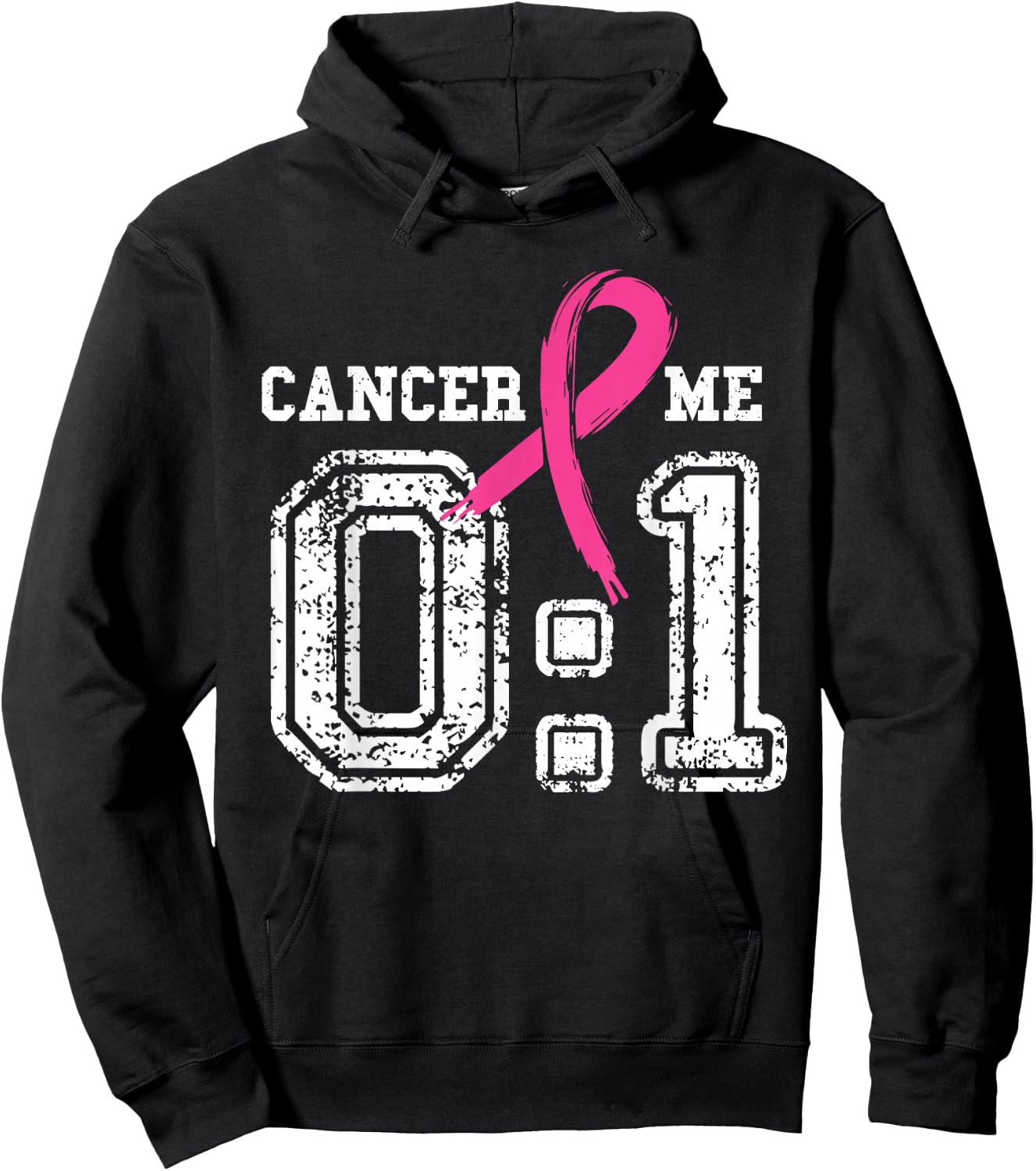 Cancer 0 Me 1 Breast Cancer Awareness Survivor Gift Hoodie - Hoodie | Black