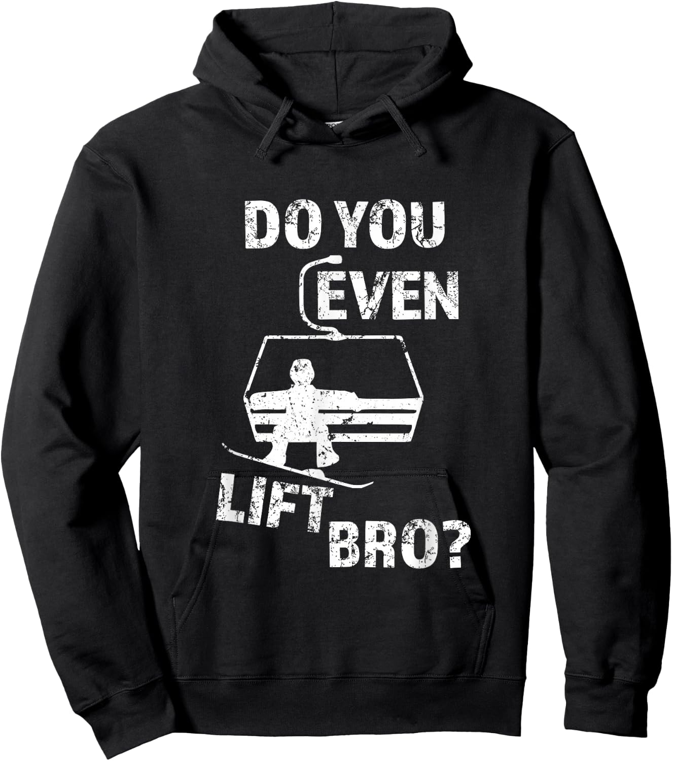 Funny Snowboard Snow Trip Gift Do You Even Lift Bro? Snowboard Hoodie - Hoodie | Black