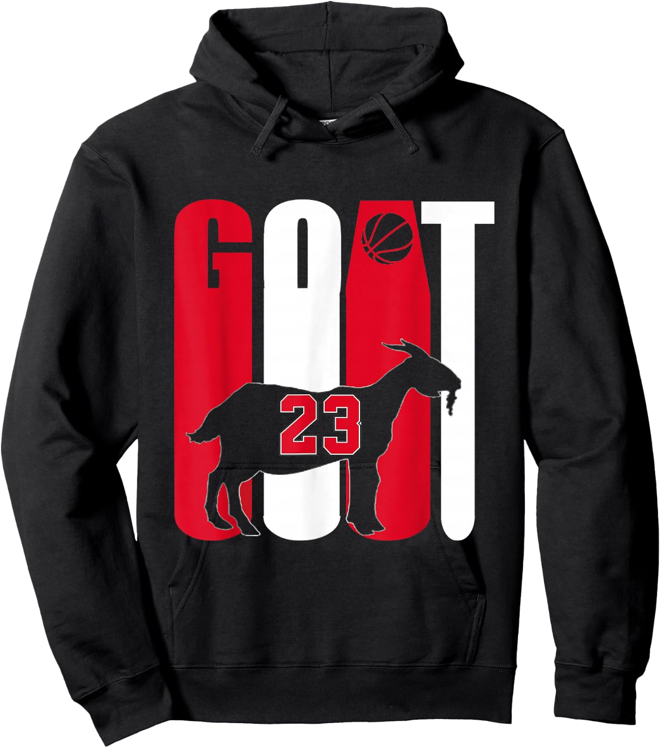 Goat (Greatest Of All Time) Basketball 23 Hoodie - Hoodie | Black