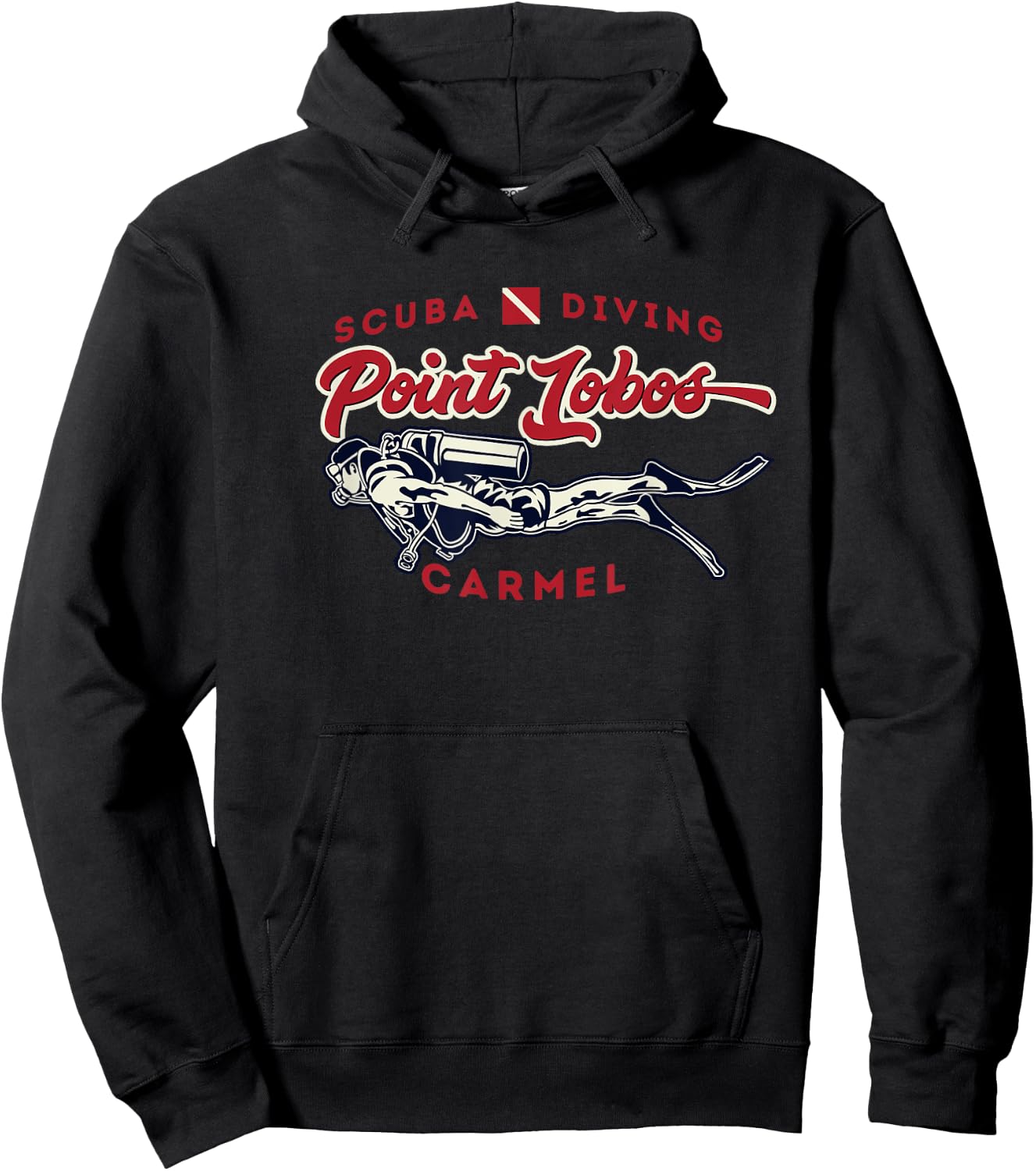 Point Lobos Carmel Monterey Bay California USA Scuba Diver Hoodie - Hoodie | Black
