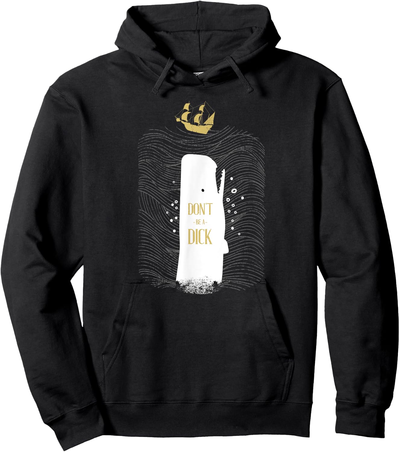 Don't be a Dick - The White Whale Shark Hoodie - Hoodie | Black