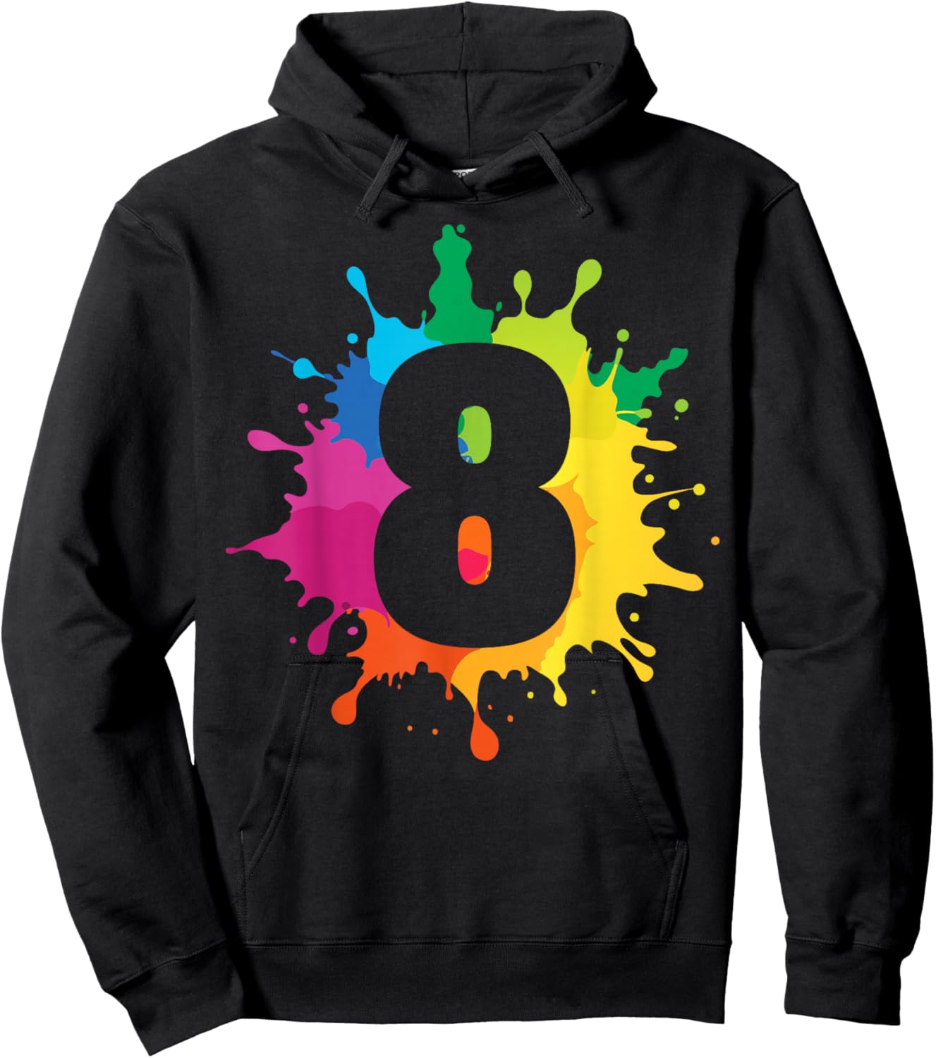 Kids 8 Years Old Painter Painting Art 8th Birthday Party Hoodie - Hoodie | Black