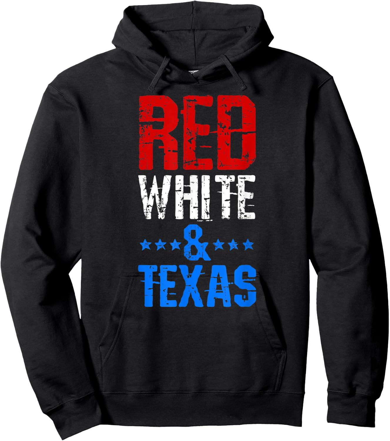 RED WHITE & TEXAS 4th Of July Hoodie - Hoodie | Black