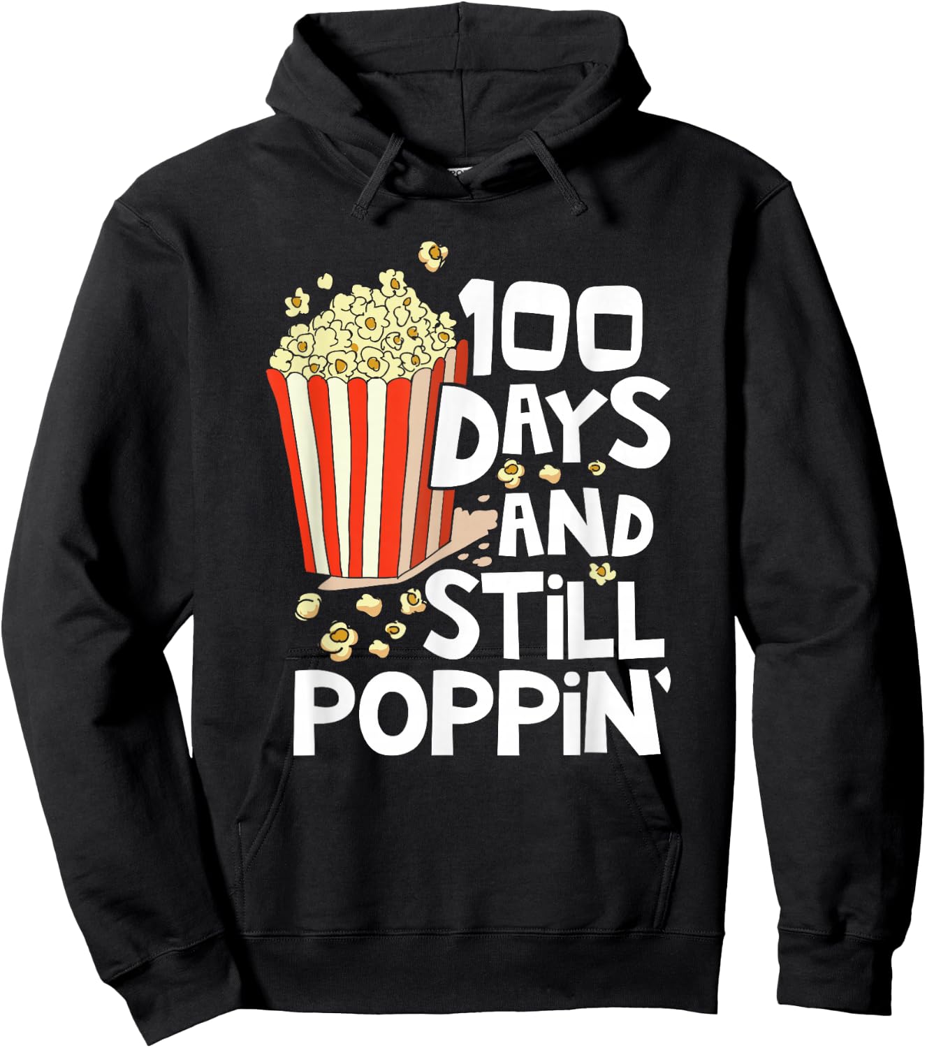 100th Day Of School 100 Days And Still Poppin Kids Hoodie - Hoodie | Black