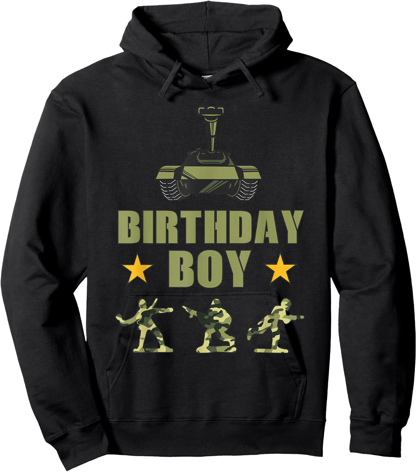 Birthday Army Party Army Decorations Boys Birthday Party Hoodie - Hoodie | Black