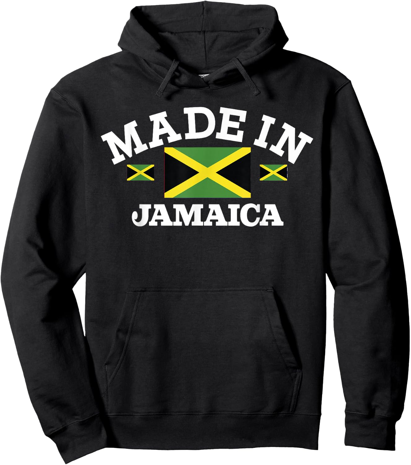 Made In Jamaica Jamaican Flag Hoodie - Hoodie | Black