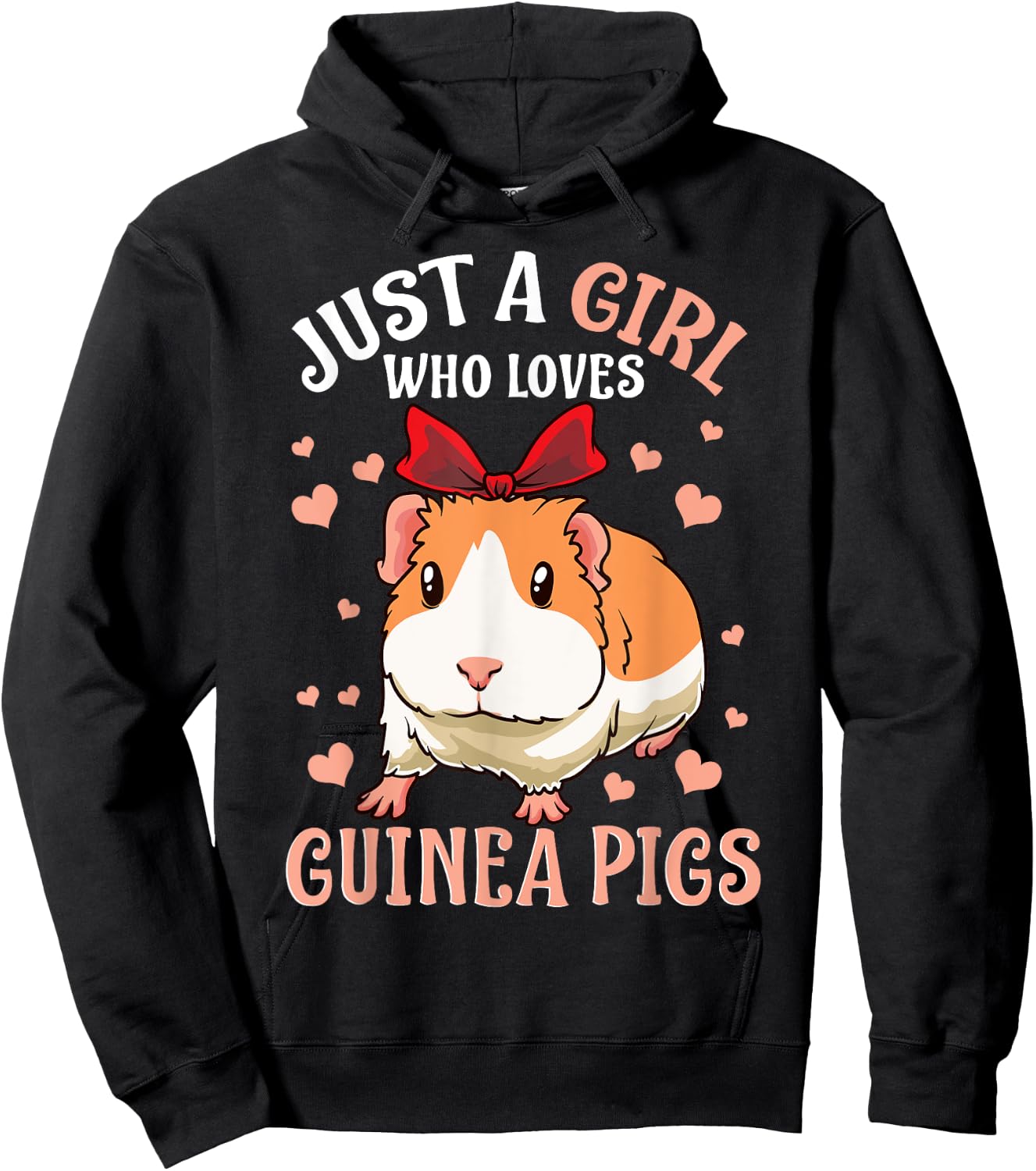 Just A Girl Who Loves Guinea Pigs Lover Mom Girls Cavy Hoodie - Hoodie | Black
