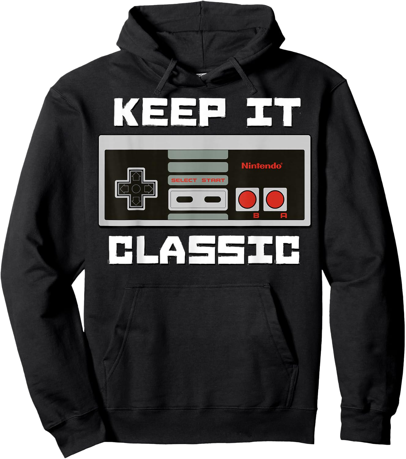 Nintendo NES Controller Keep It Classic Graphic Hoodie - Hoodie | Black