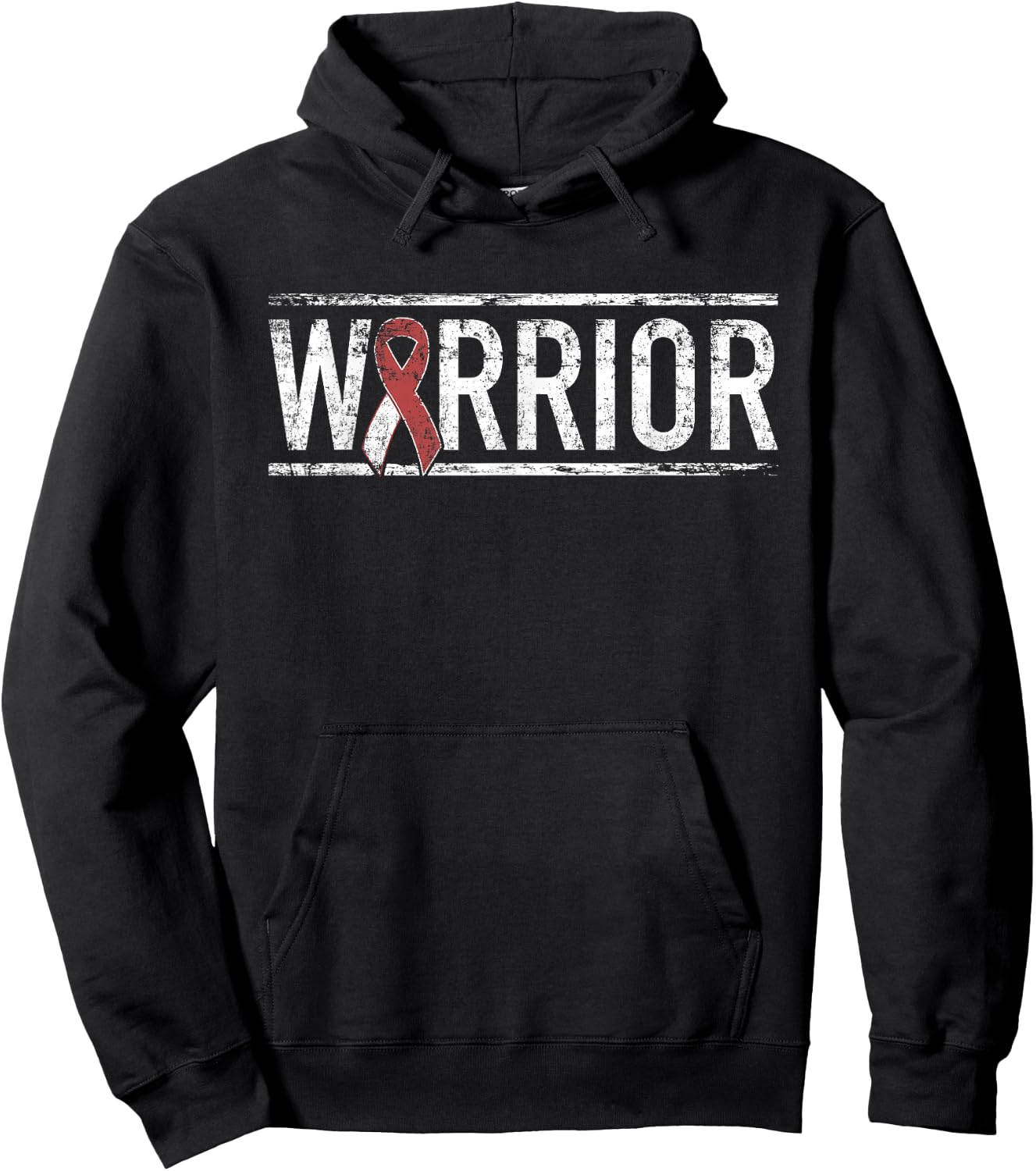 Head and Neck Cancer Warrior Awareness Ribbon Hoodie - Hoodie | Black