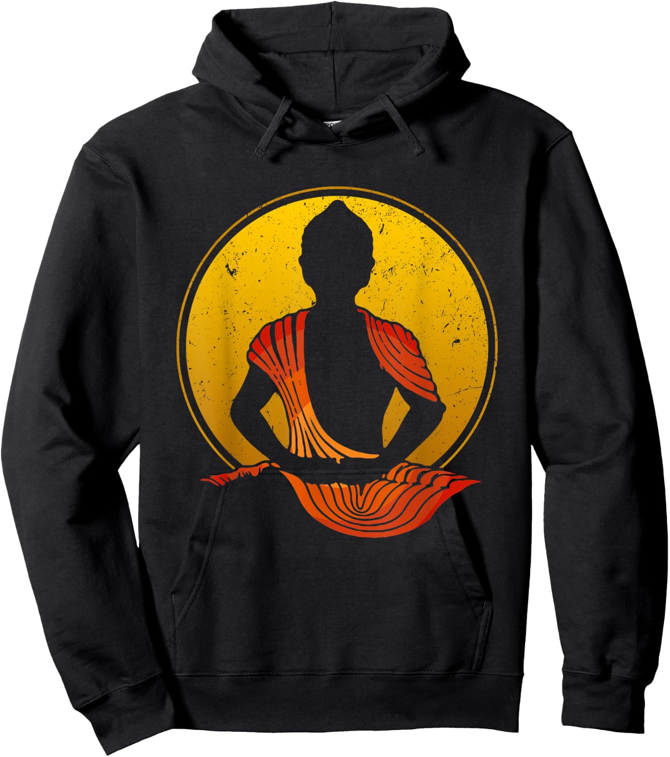 Buddha Vintage Zen Buddhism Yoga Meditation Spiritual Hoodie - Hoodie | Black
