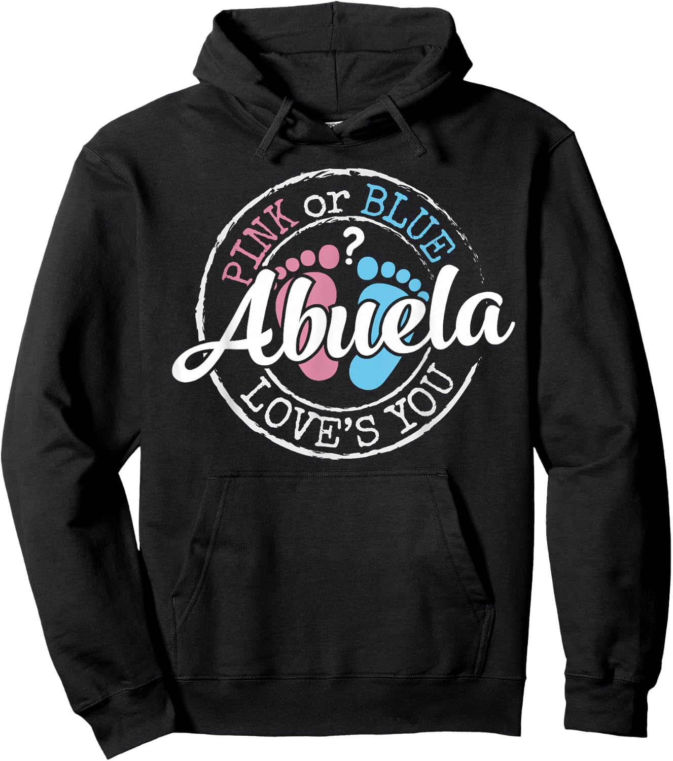 Gender Reveal Abuela Grandma To Be Gifts Nana Baby Shower Hoodie - Hoodie | Black
