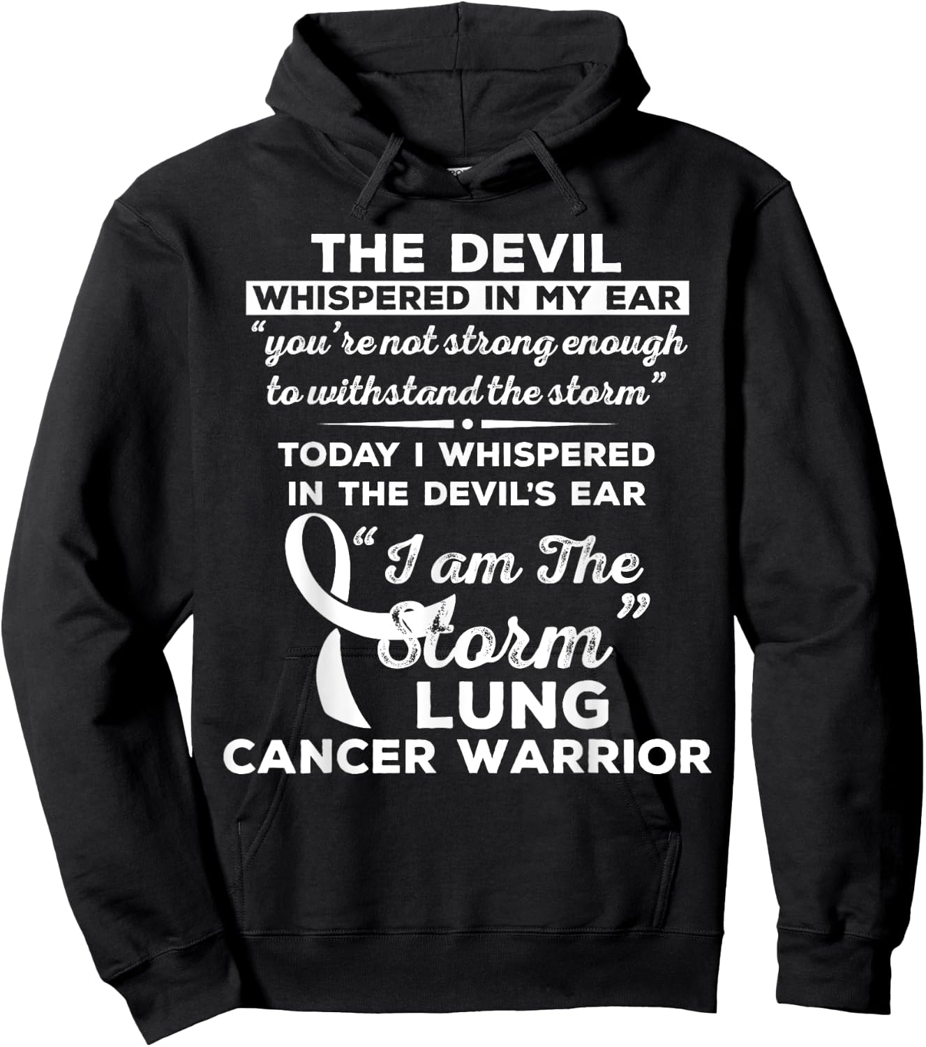 I Am the Storm Lung Cancer Warrior Hoodie - Hoodie | Black