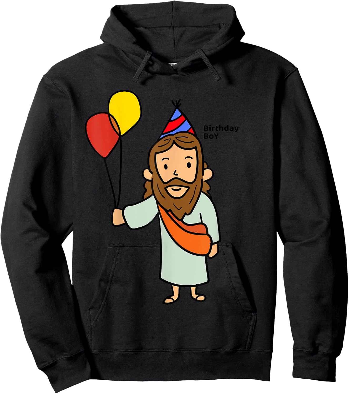 JESUS BIRTHDAY BOY | Funny Christmas Christ Hoodie - Hoodie | Black