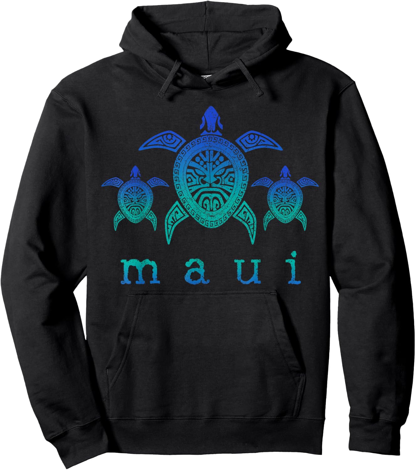 Maui - Hawaii Sea Turtles Hawaiian Scuba Diving Souvenir Hoodie - Hoodie | Black