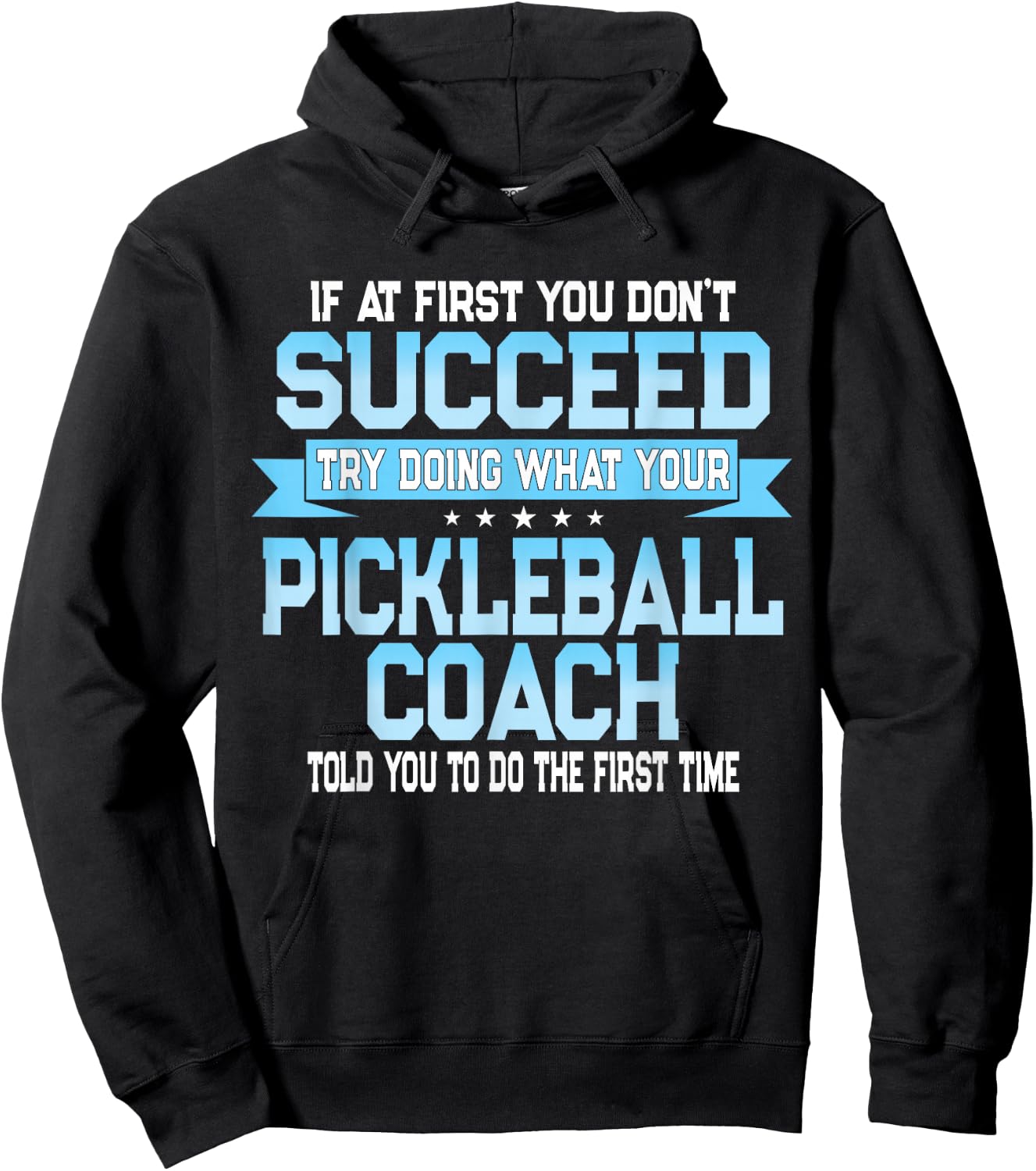 Funny Paddleball Sport Pickleball Coach Player Saying Hoodie - Hoodie | Black