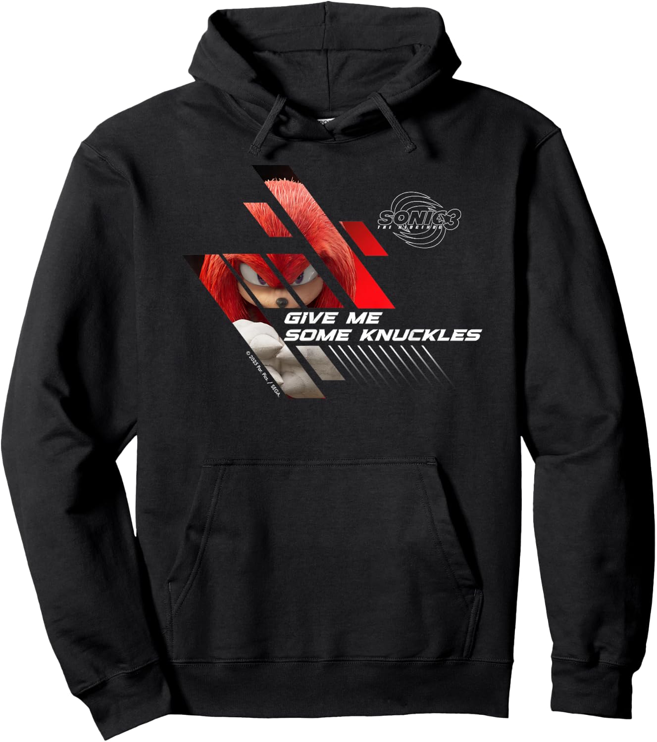 Sonic The Hedgehog 3 - Knuckles Give Me Some Knuckles Hoodie - Hoodie | Black