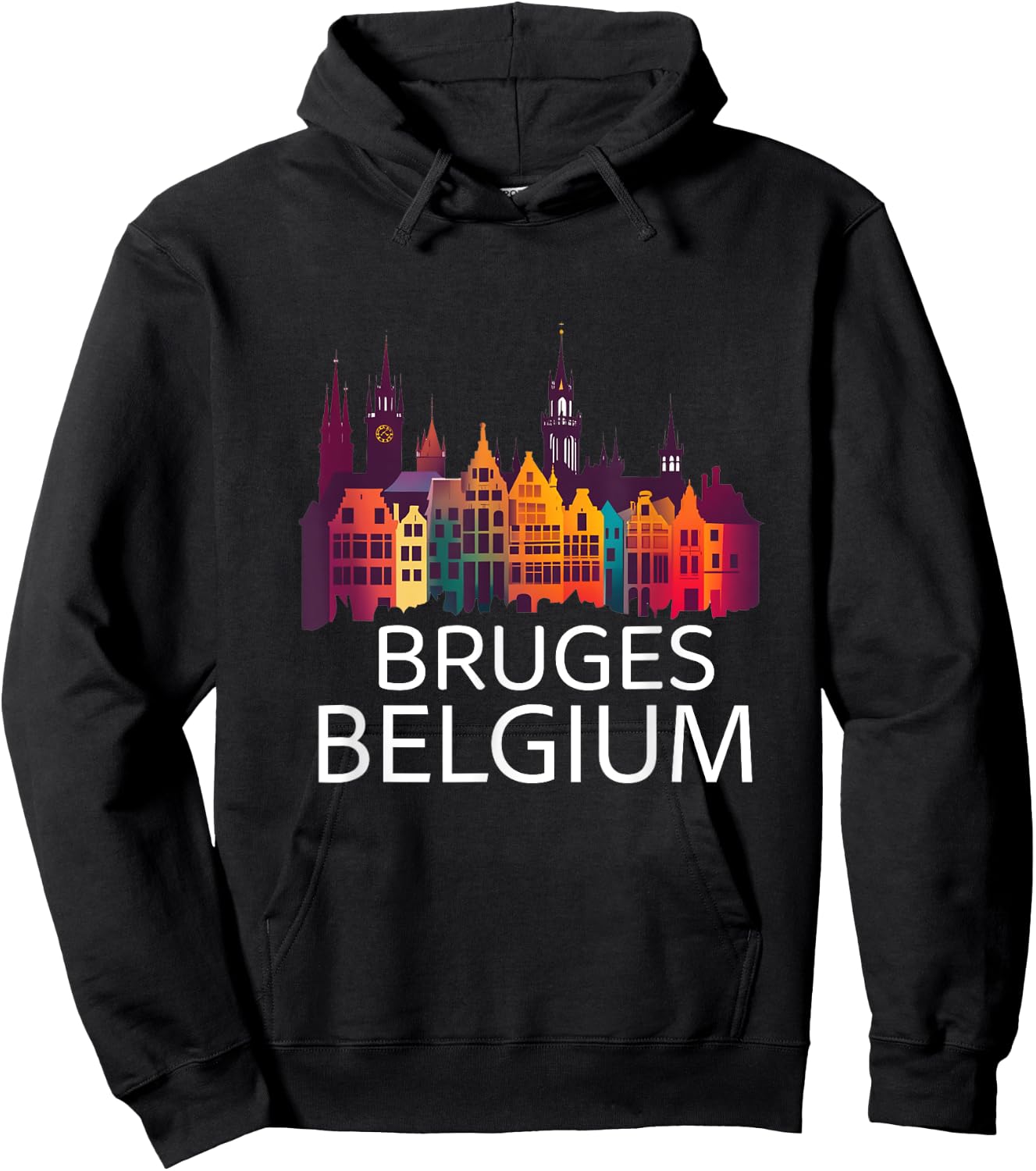 Bruges Belgium Souvenir Vacation Men Women Belgian Pride Hoodie - Hoodie | Black