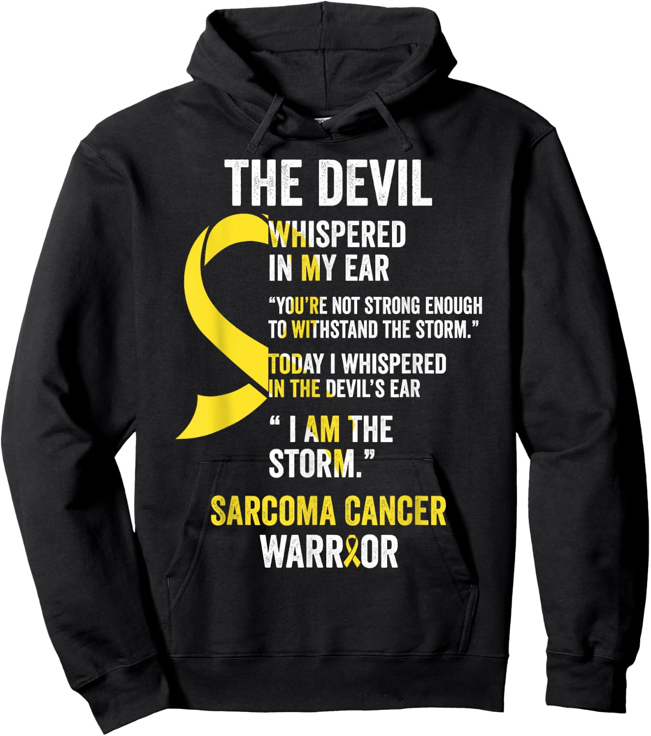 The Devil- Sarcoma Cancer Awareness Support Ribbon Hoodie - Hoodie | Black