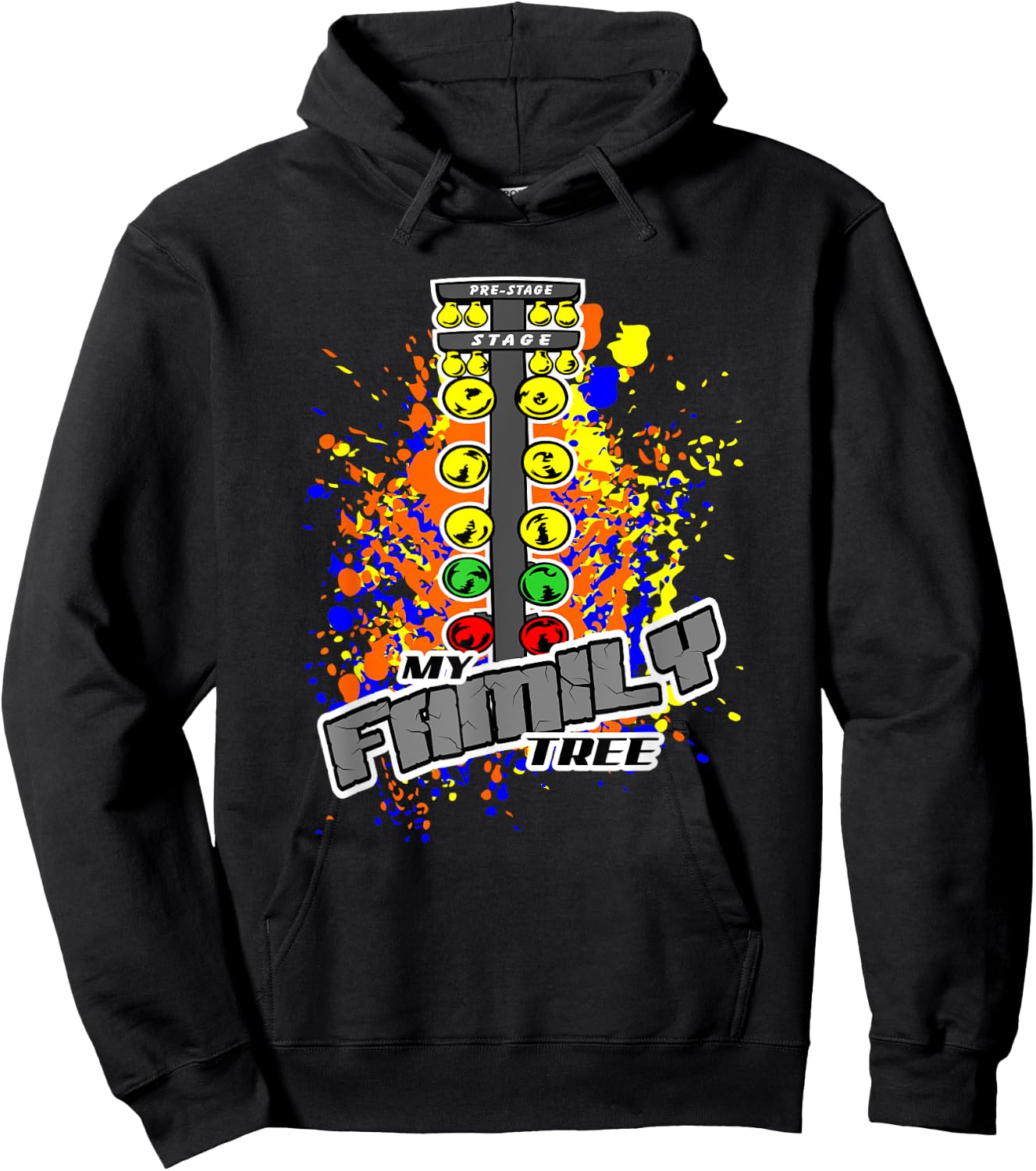 Family Tree Awesome Drag Racing Hoodie - Hoodie | Black