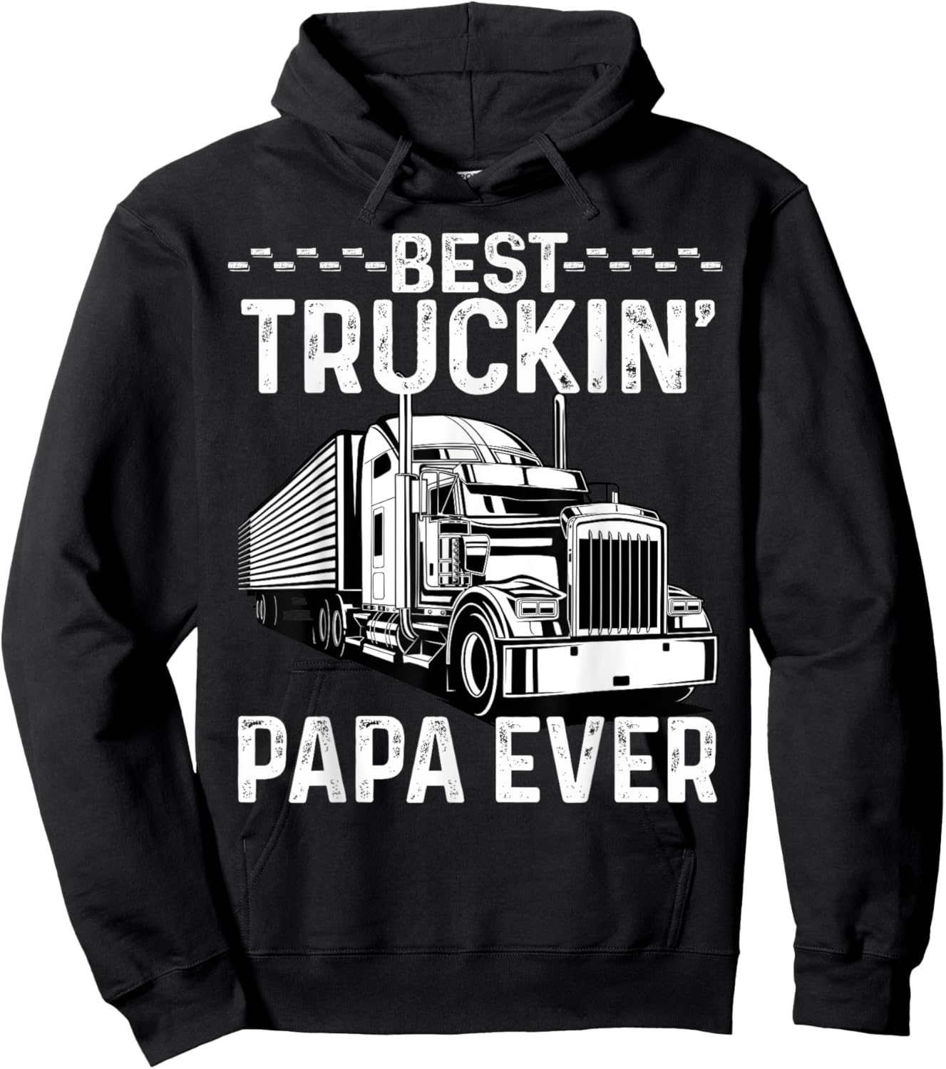 Trucker Design Papa Hoodie - Hoodie | Black