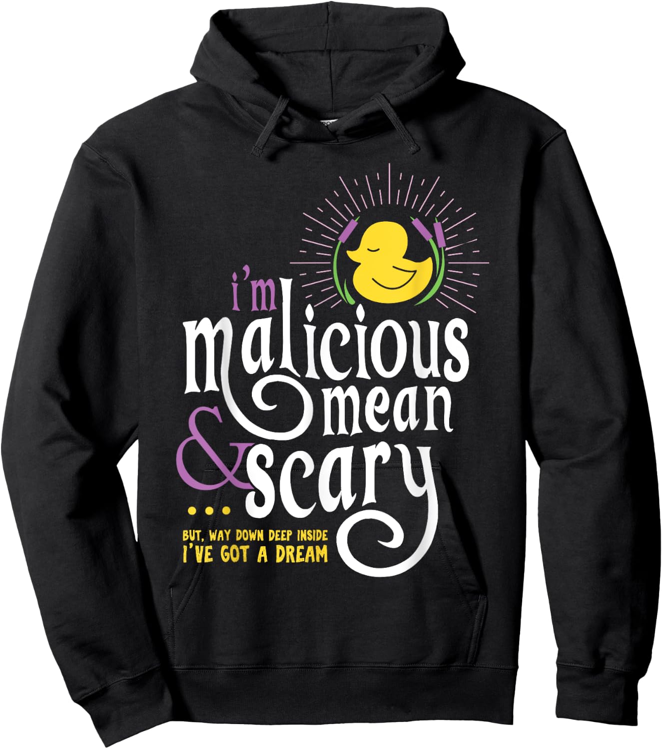 The Snuggly Duckling Malicious, Mean & Scary Hoodie - Hoodie | Black